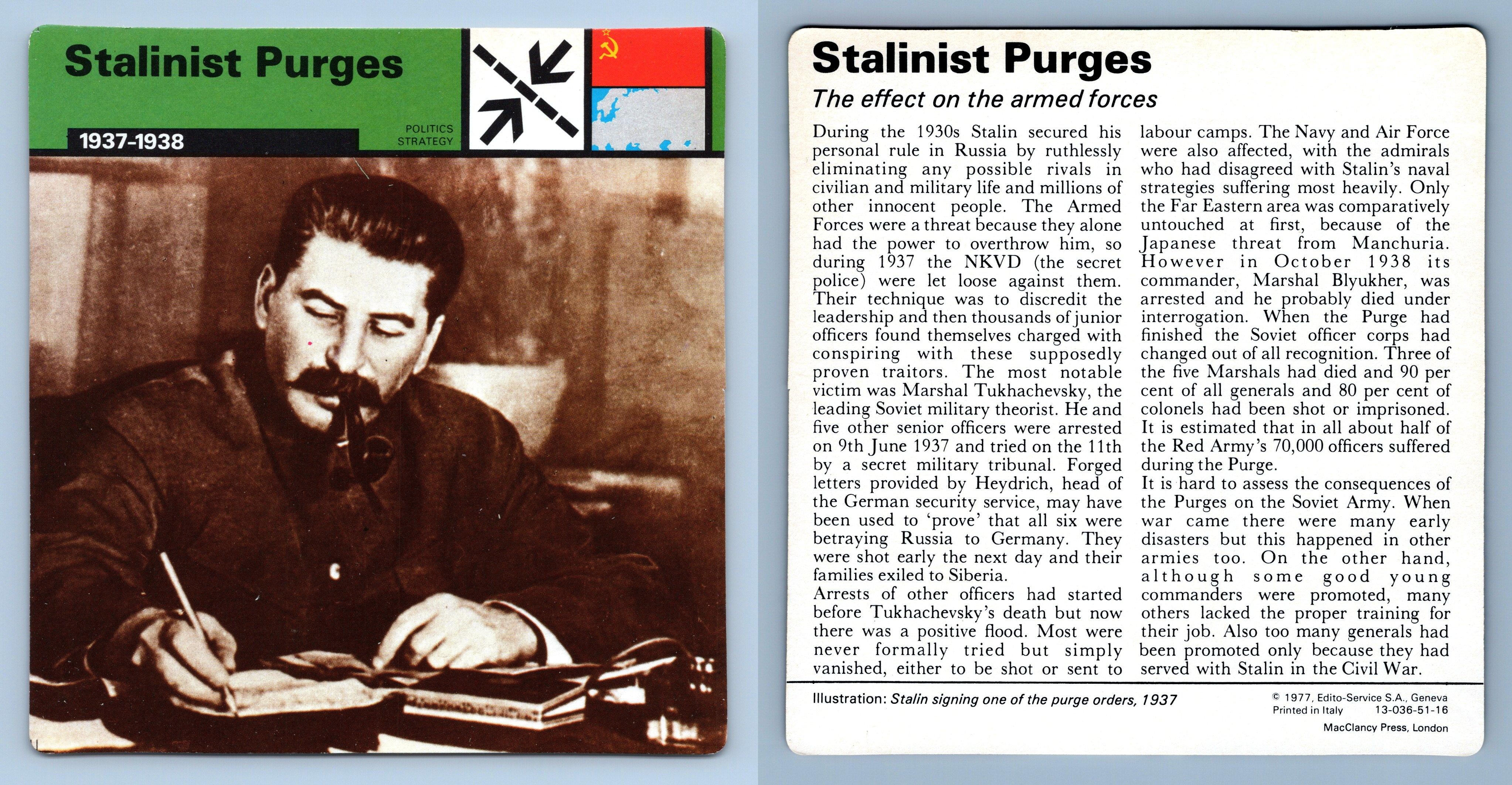 Stalinist Purges 193738 Politics, Strategy WW2 EditoService SA