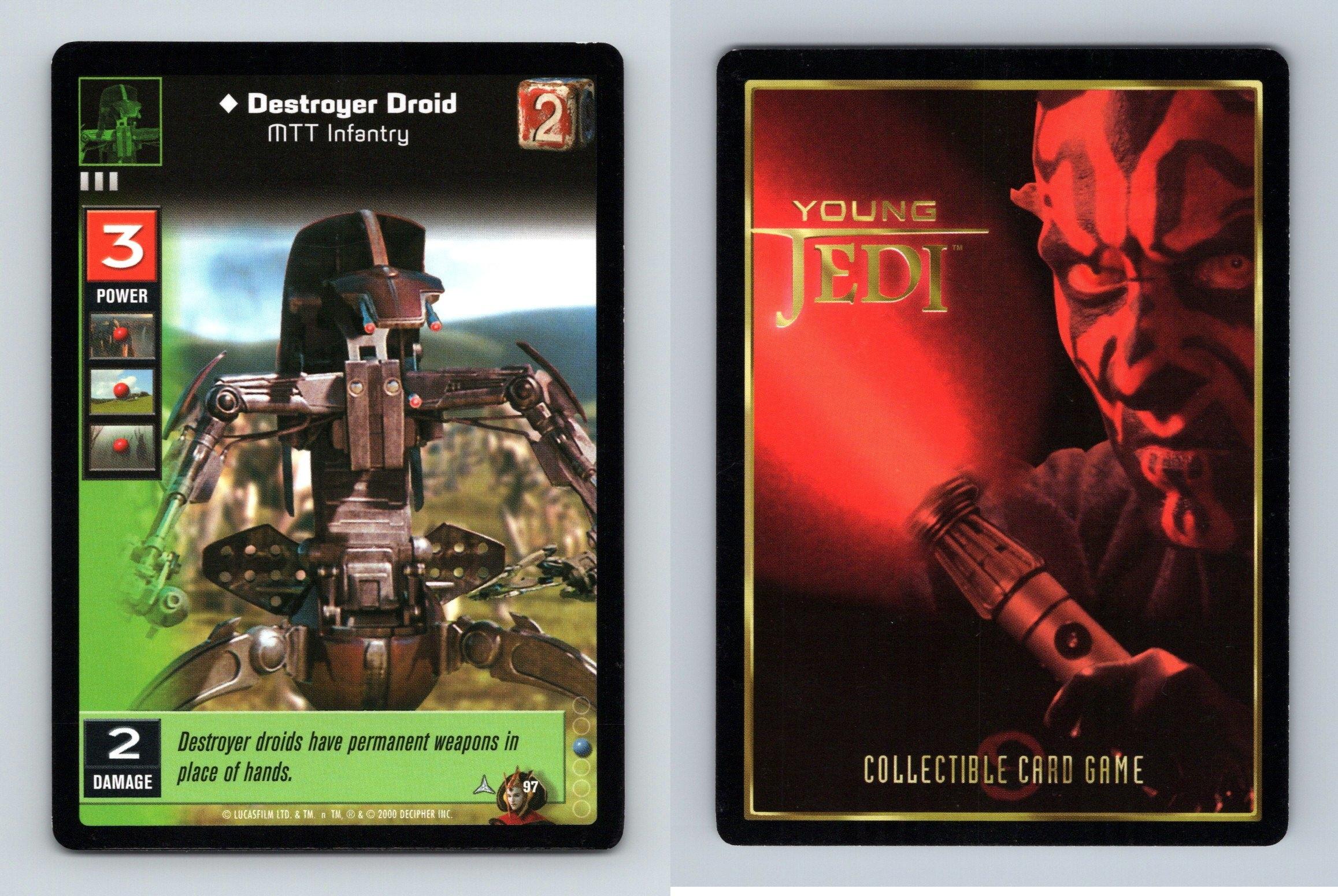 Destroyer Droid #97 Young Jedi Battle Of Naboo 2000 DS Common CCG Card