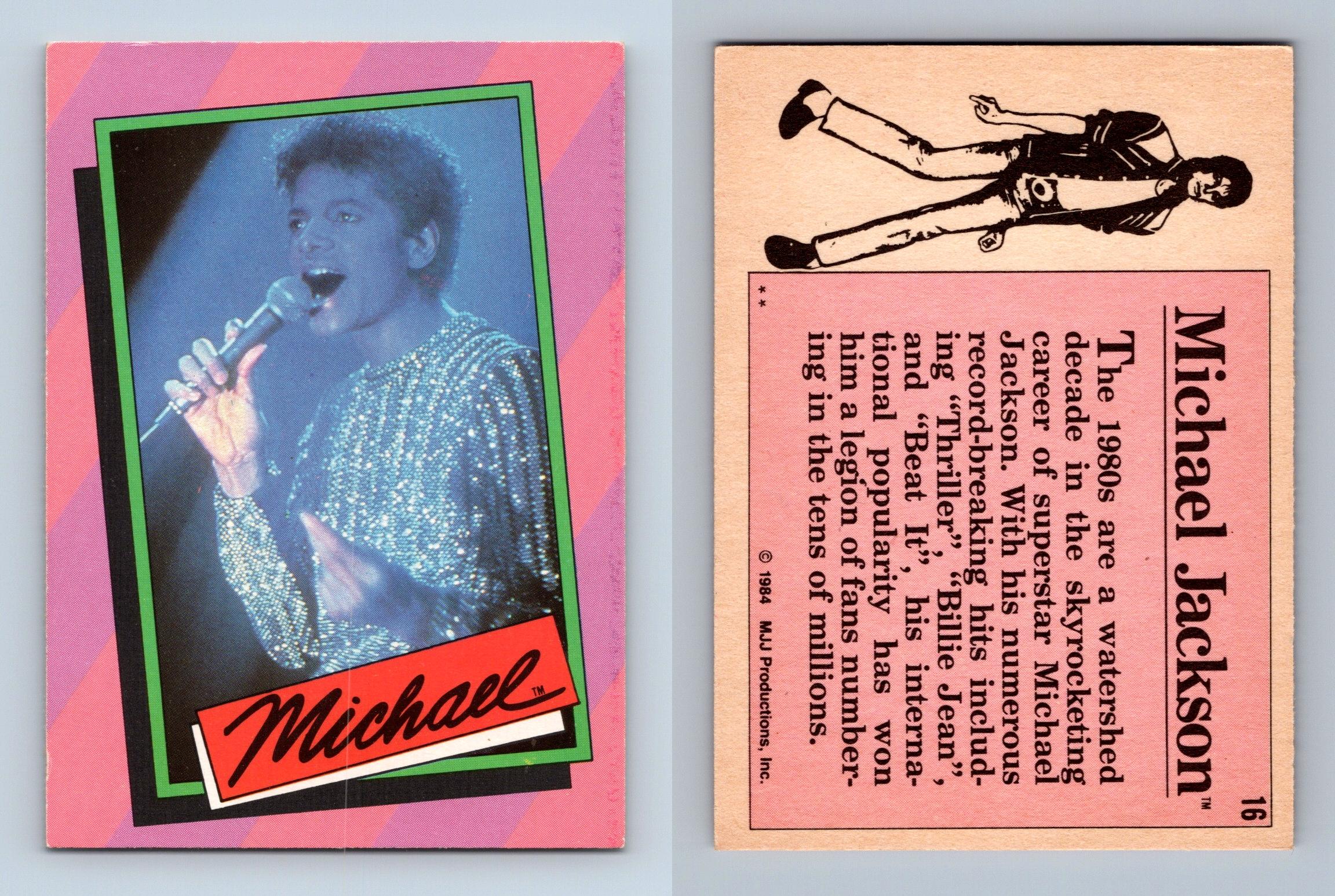 Michael Jackson 16 Topps 1984 Music Trading Card