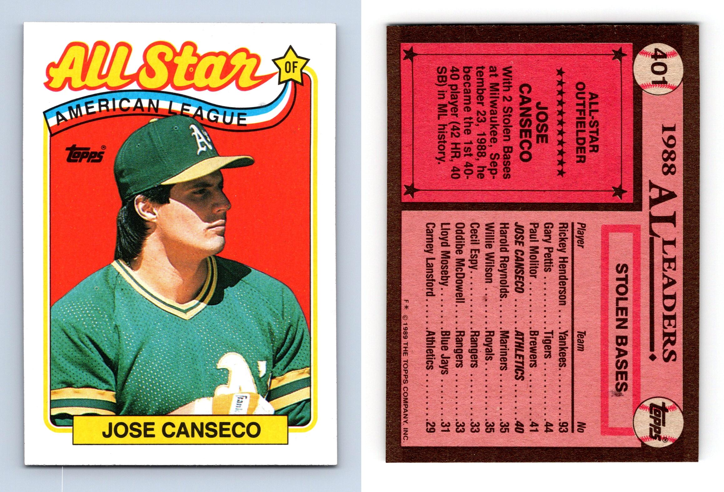 1989 topps all star jose canseco