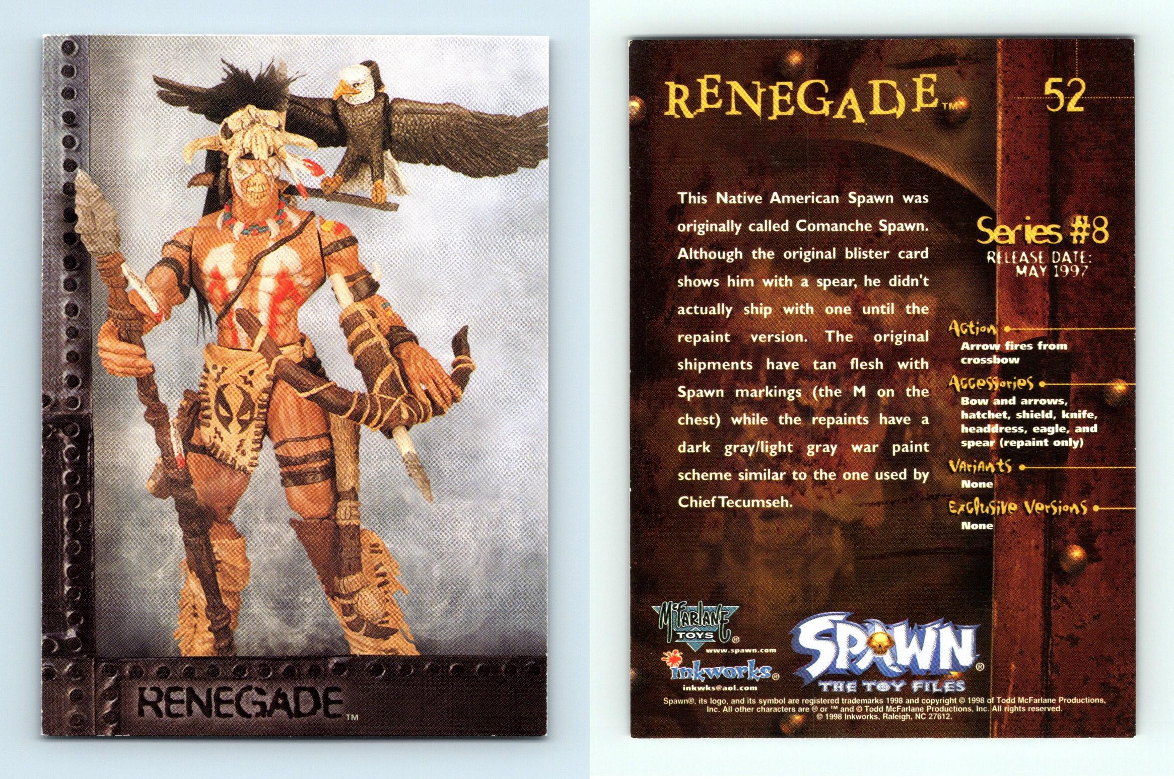 C331 Spawn The Toy Files #52 Renegade Trade Card