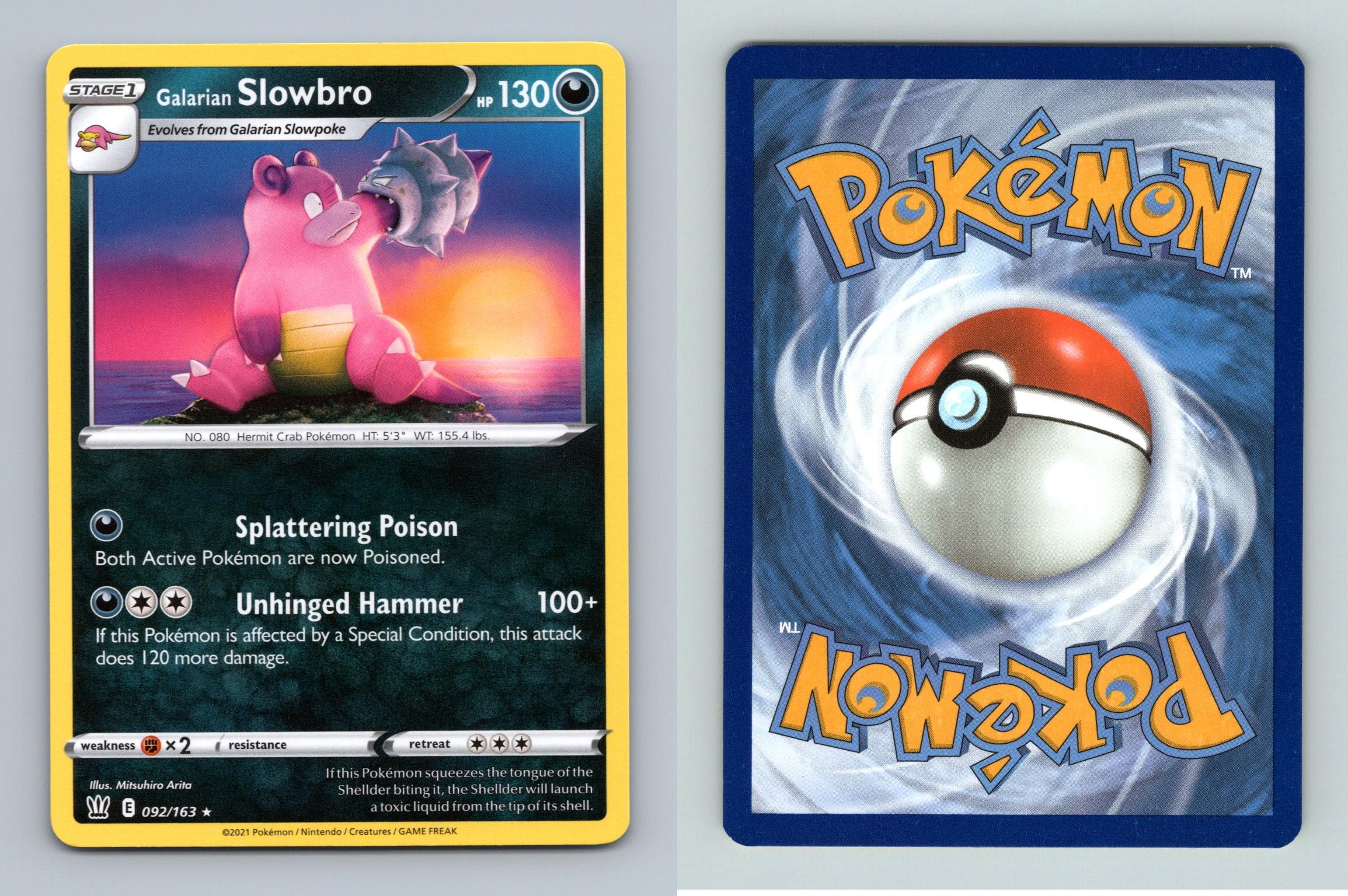 Galarian Slowbro #92/163 - SWSH Battle Styles Rare Pokemon 2021 TCG Card