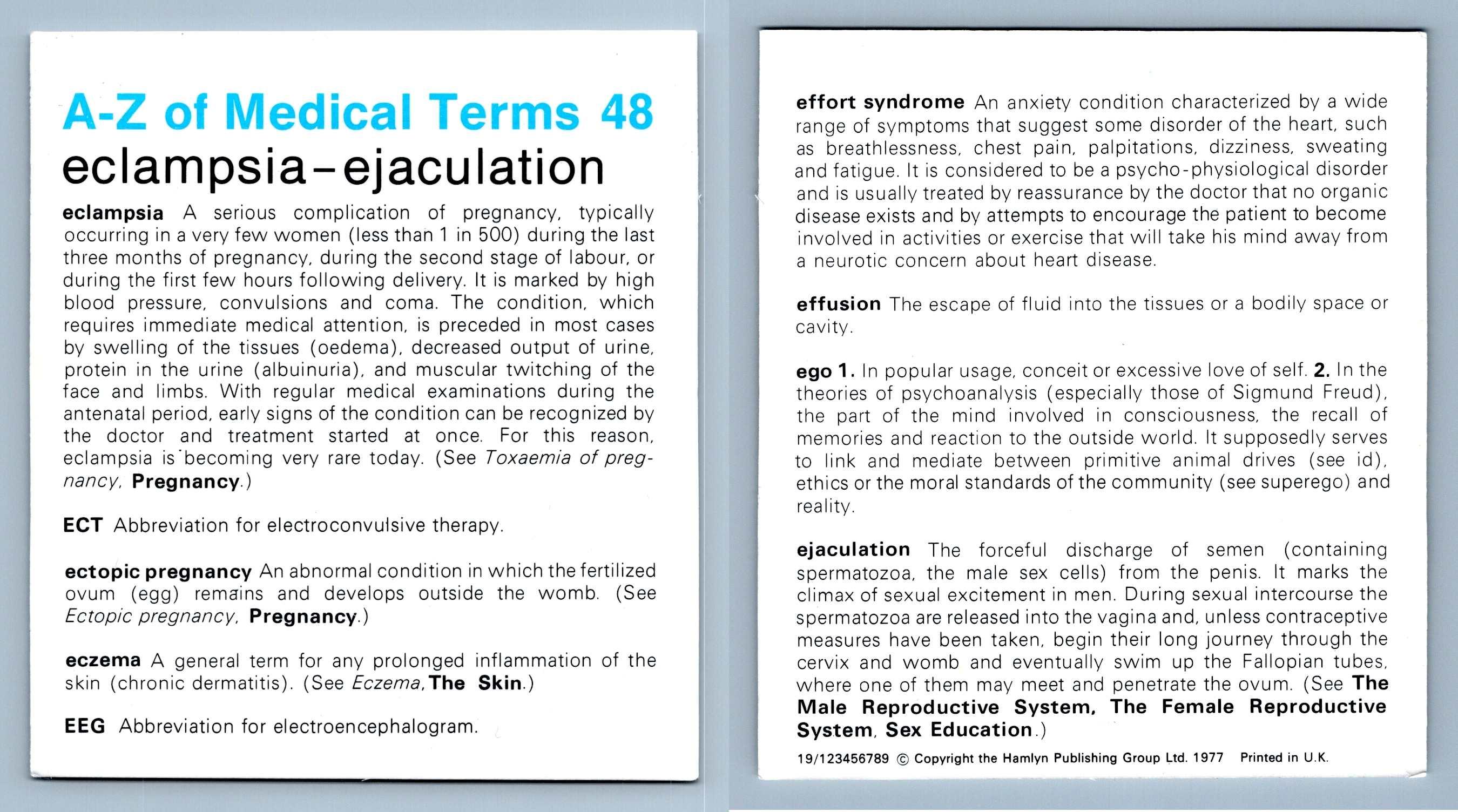 Eclampsia 48 AZ Of Medical Terms Home Medical Guide 19758 Hamlyn Card