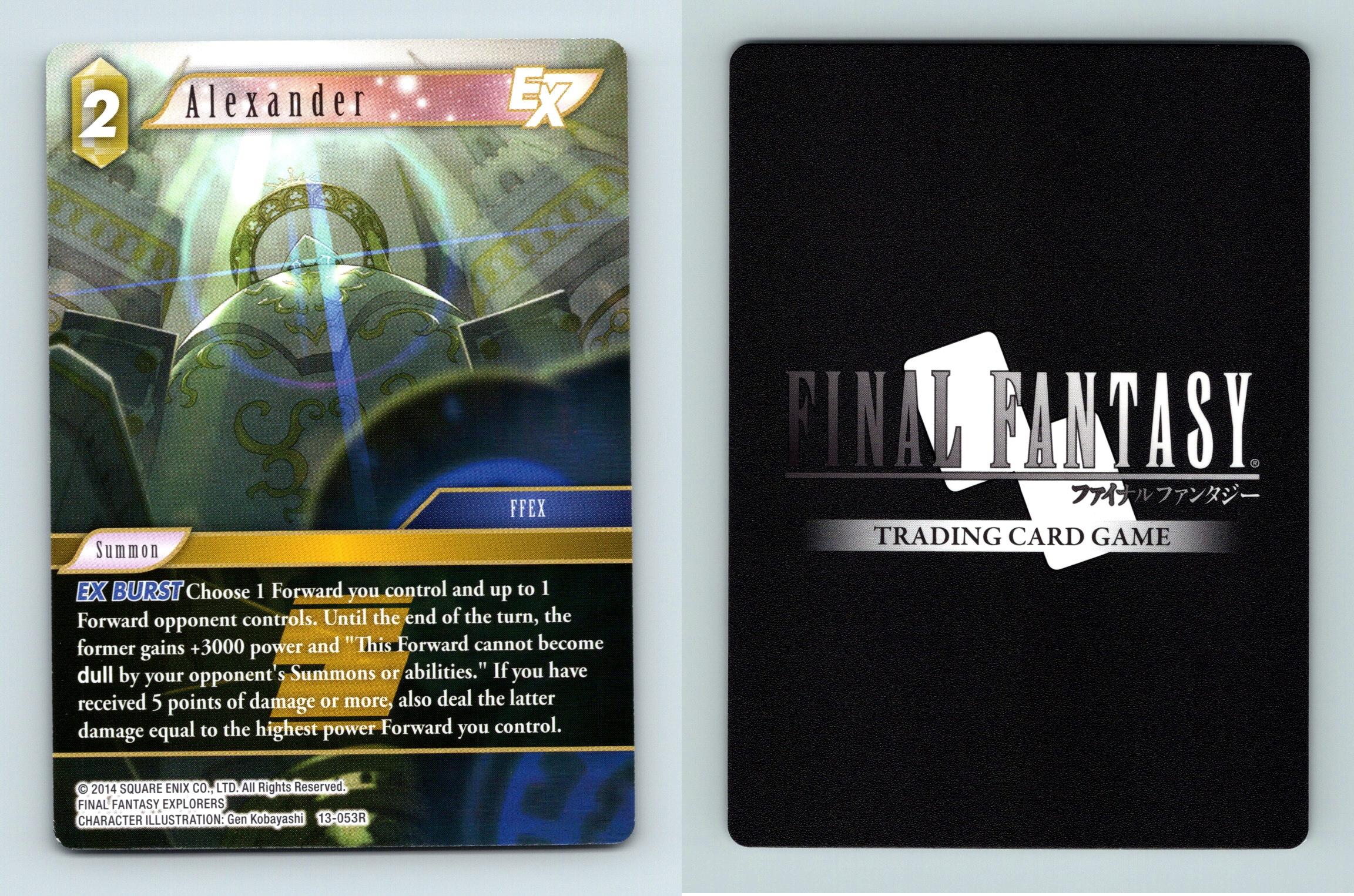 Alexander 13 053r Final Fantasy Opus Xiii Crystal Radiance 2021 Rare Tcg