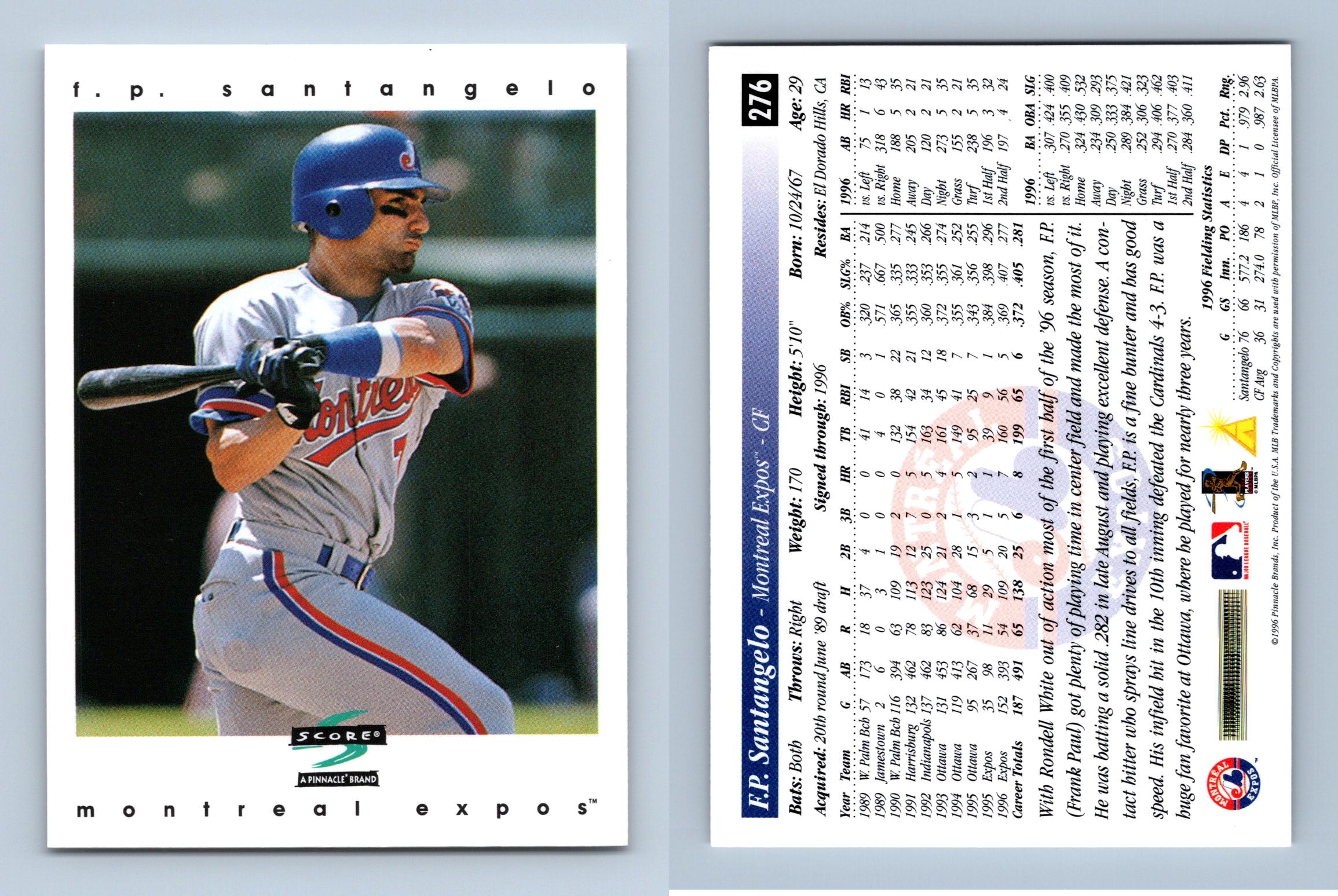 F.P. Santangelo Expos 276 Score 1997 Baseball Trading Card