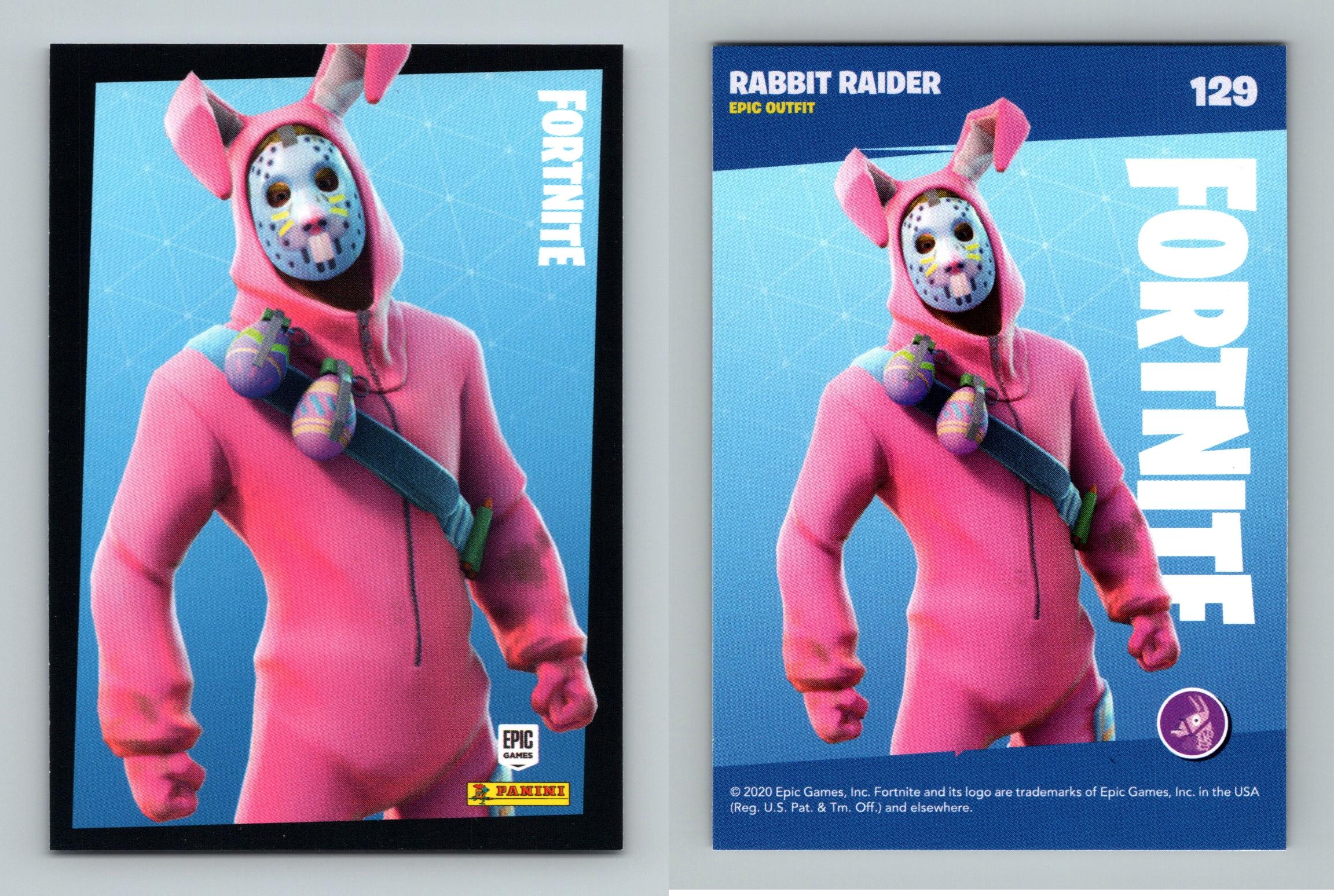 Rabbit Raider 129 Fortnite Reloaded 2020 Panini Epic Outfit Trading Card