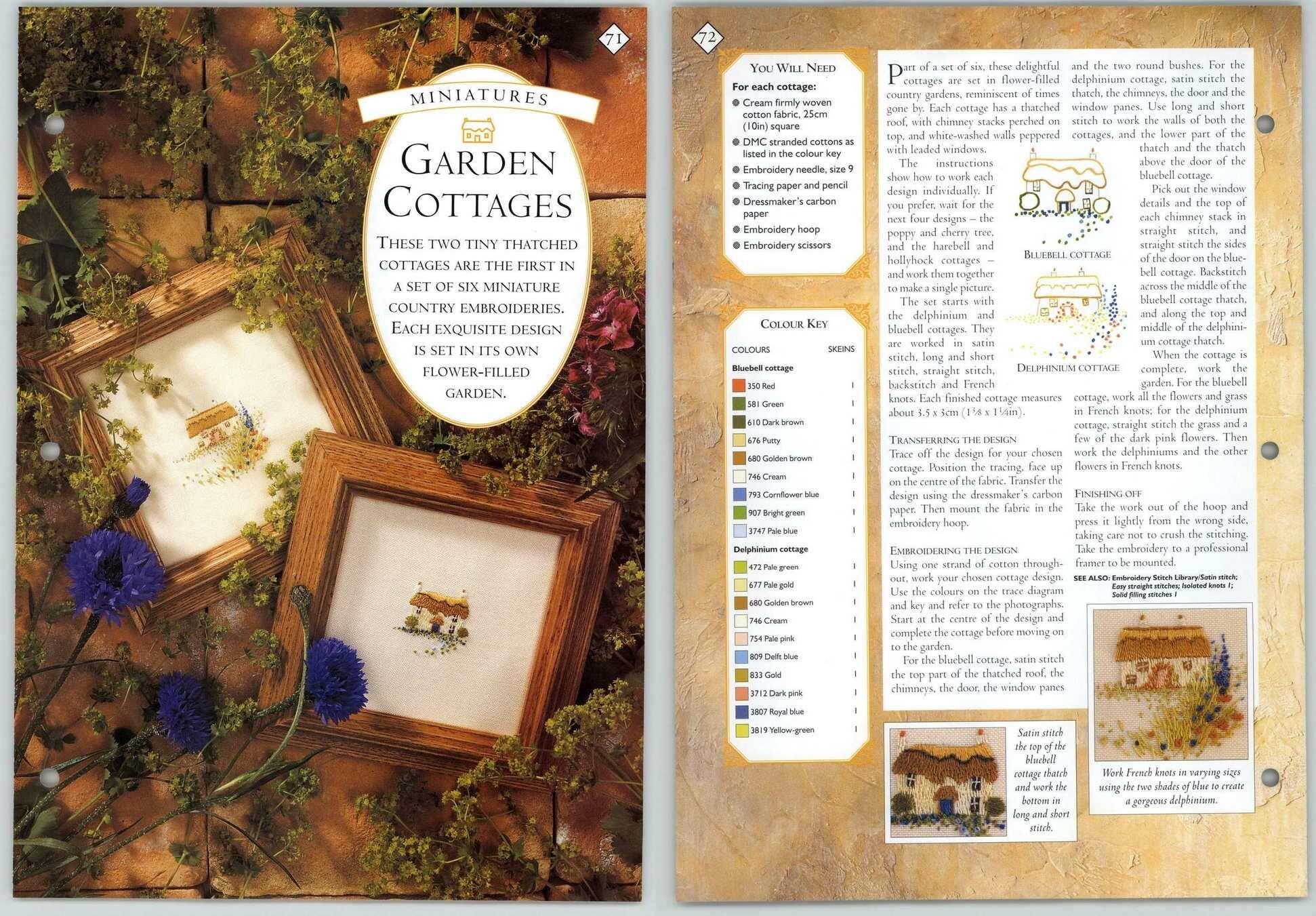 Garden Cottages 7172 Miniatures Needlecraft Magic Pattern