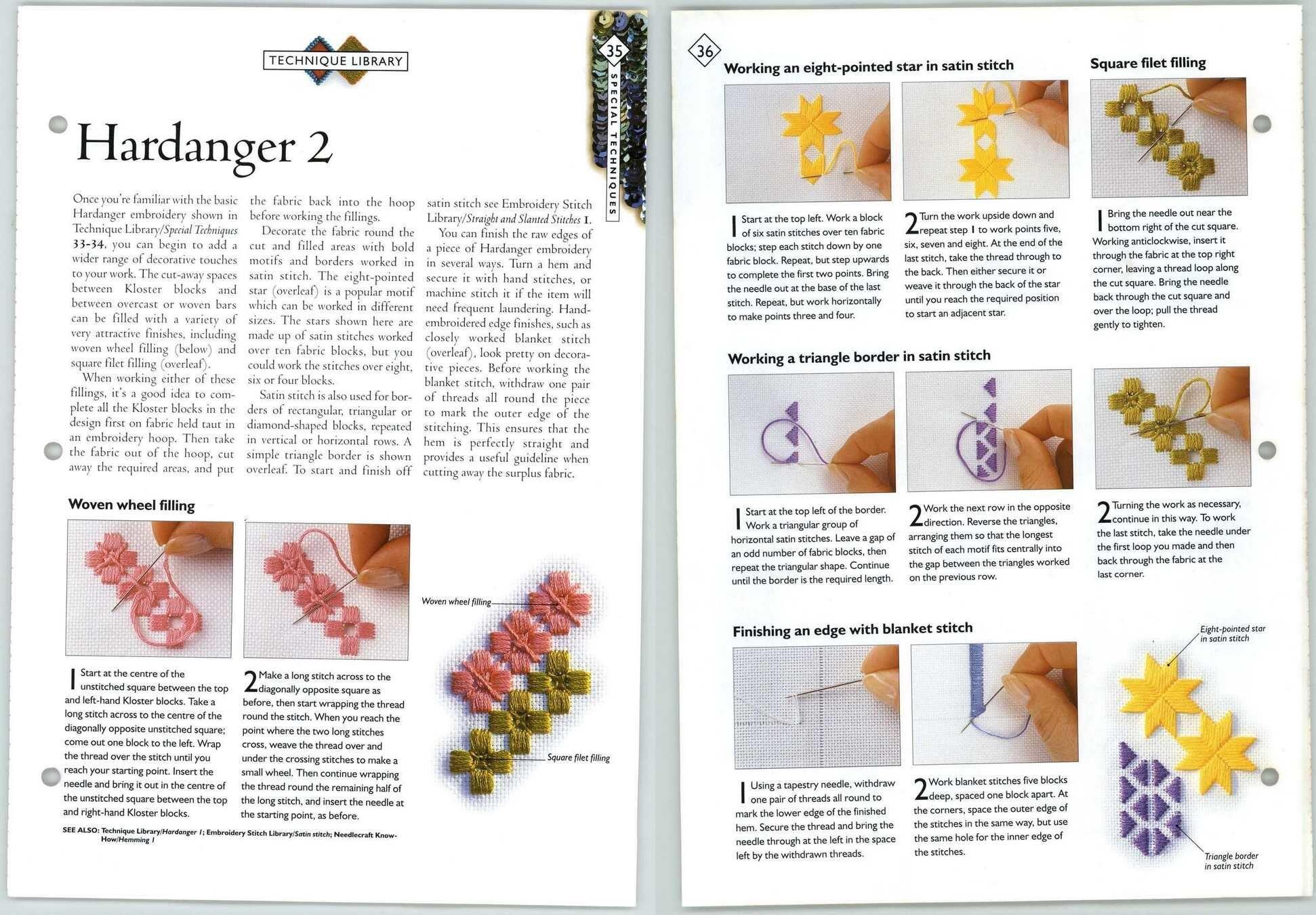 Hardanger 2 3536 Special Techniques Needlecraft Magic Pattern