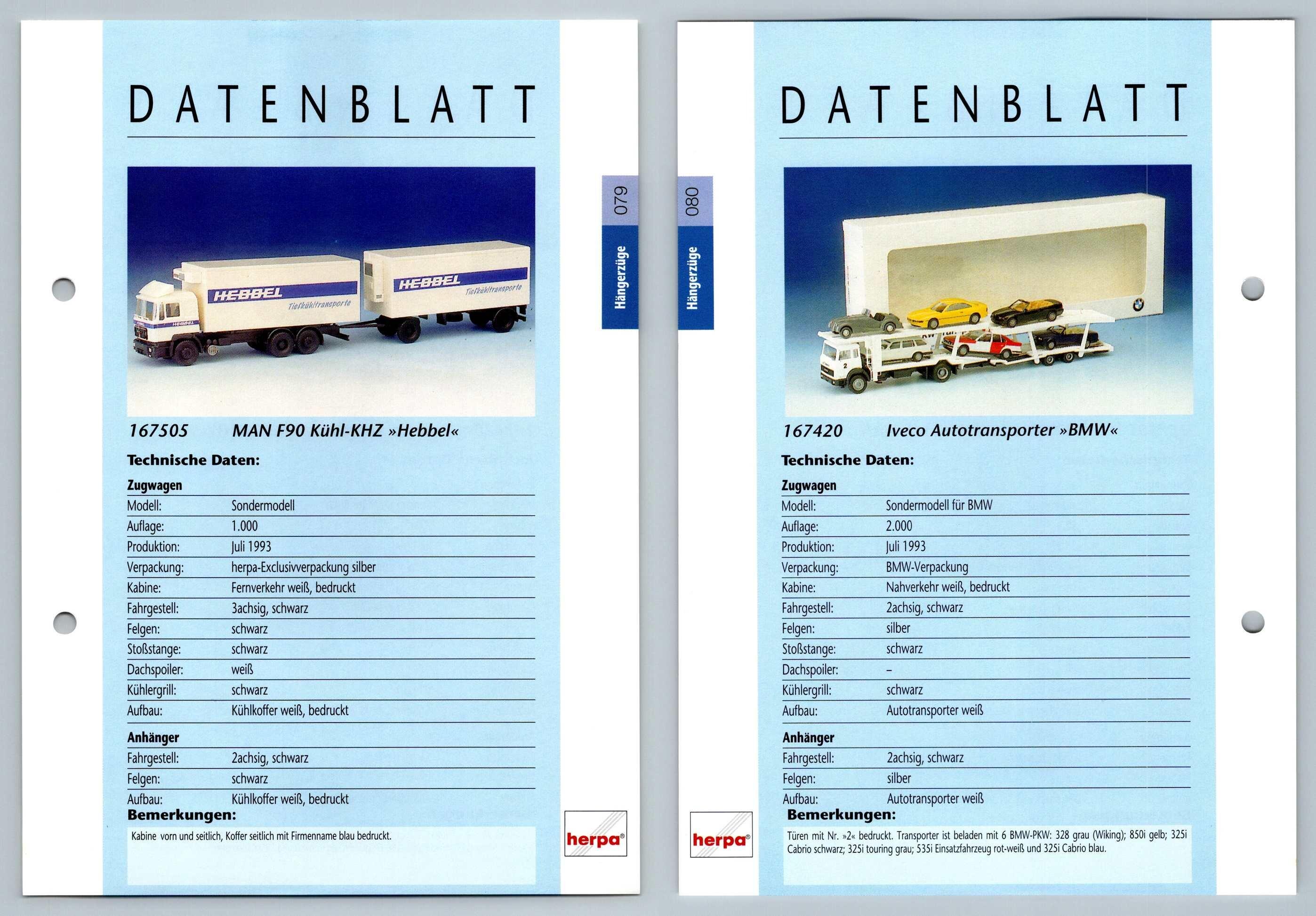 Man F90 Kuhl Iveco Autotransporter 79 80 Hangerzuge Datenblatt