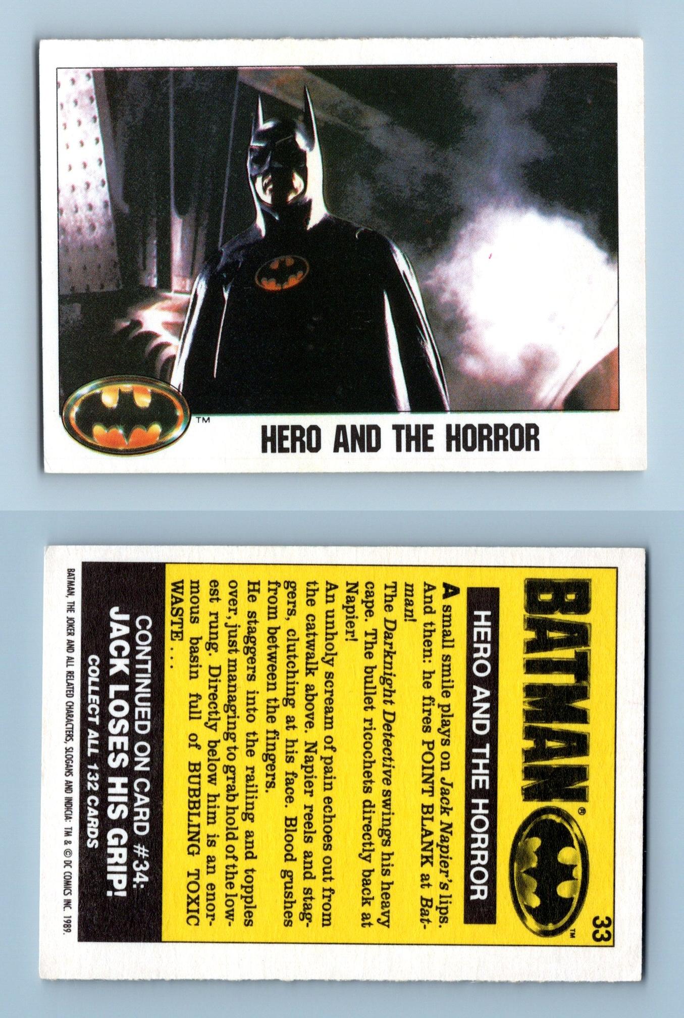 Hero The Horror 33 Batman 1989 Topps Trading Card Hero The Horror 33 Batman 1989 Topps Trading Card
