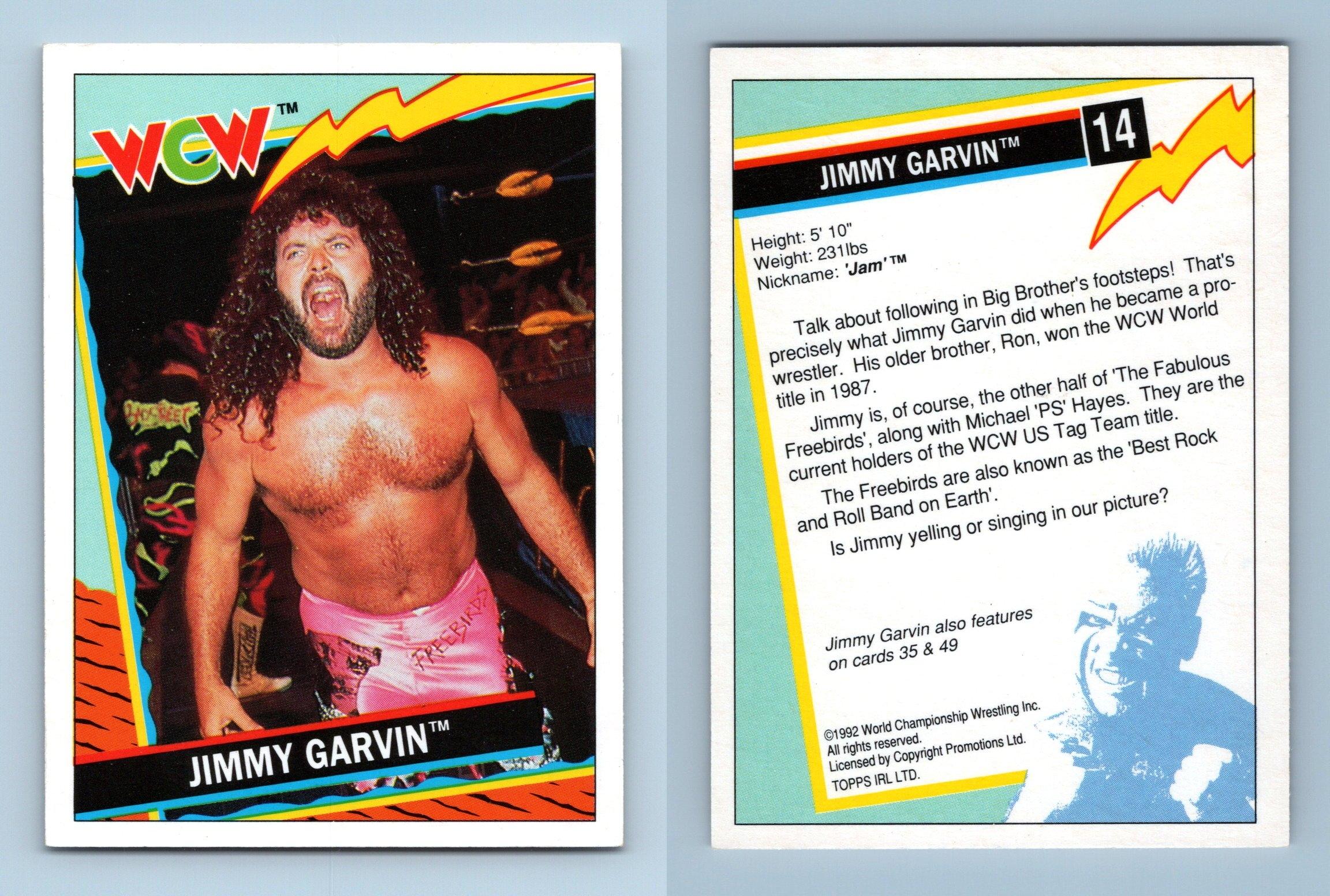 Wrestling Jimmy Garvin No Topps WCW Trading Cards 1992 35 