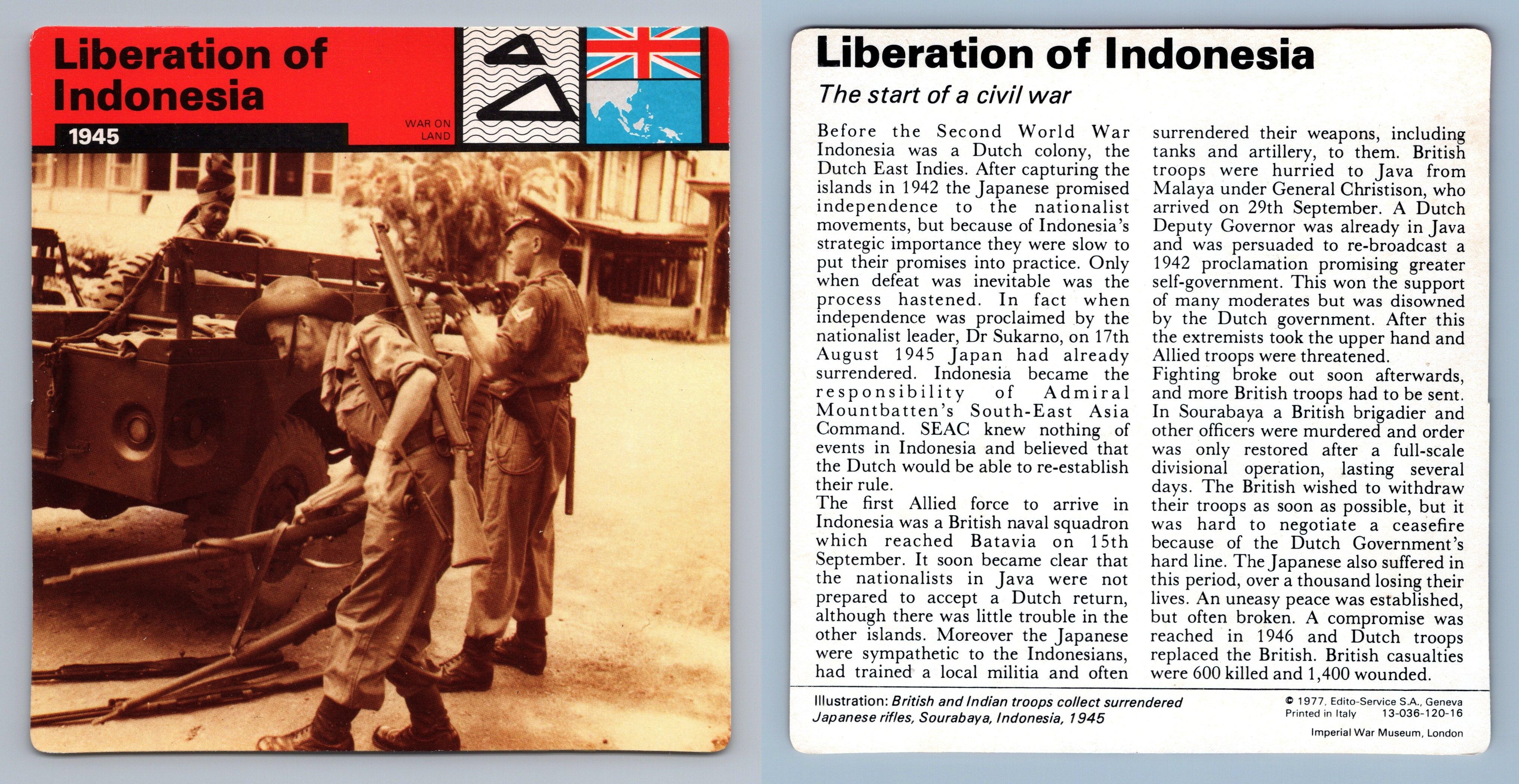 Liberation Of Indonesia War On Land Ww Edito Service Sa