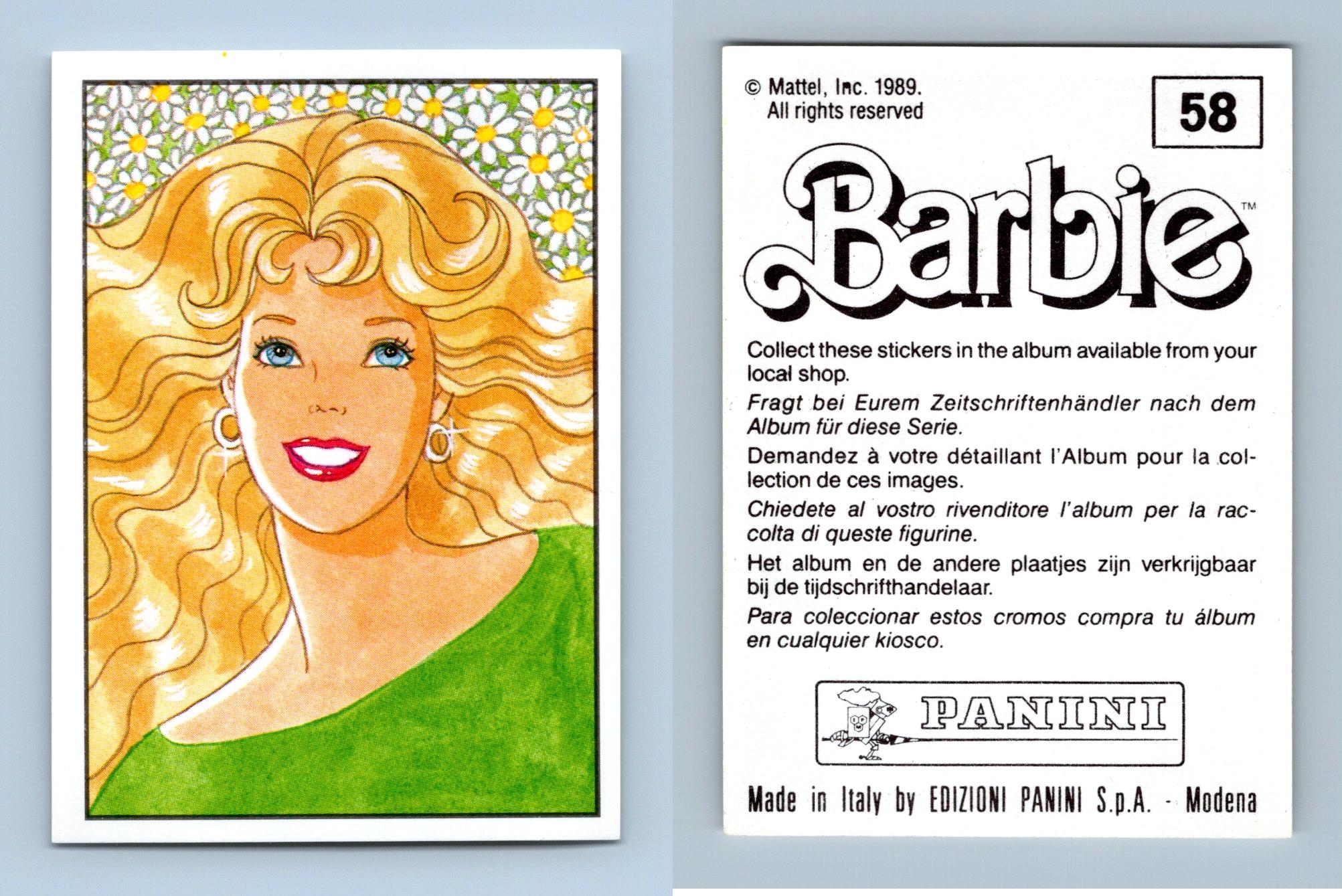 Barbie #176 Mattel 1989 Panini Sticker C858 