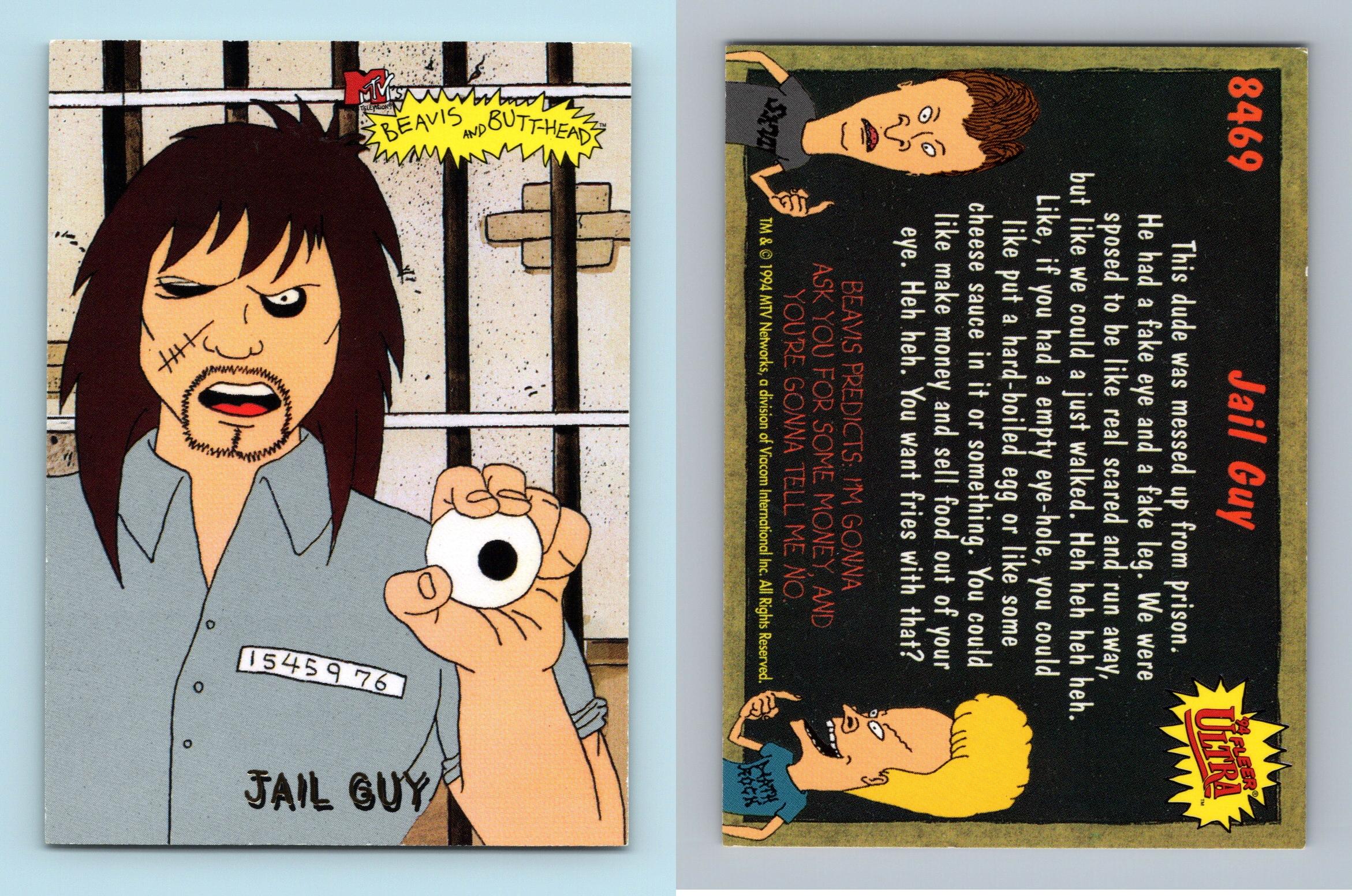 Jail Guy Beavis Butt Head Mtv Fleer Ultra Trading Card