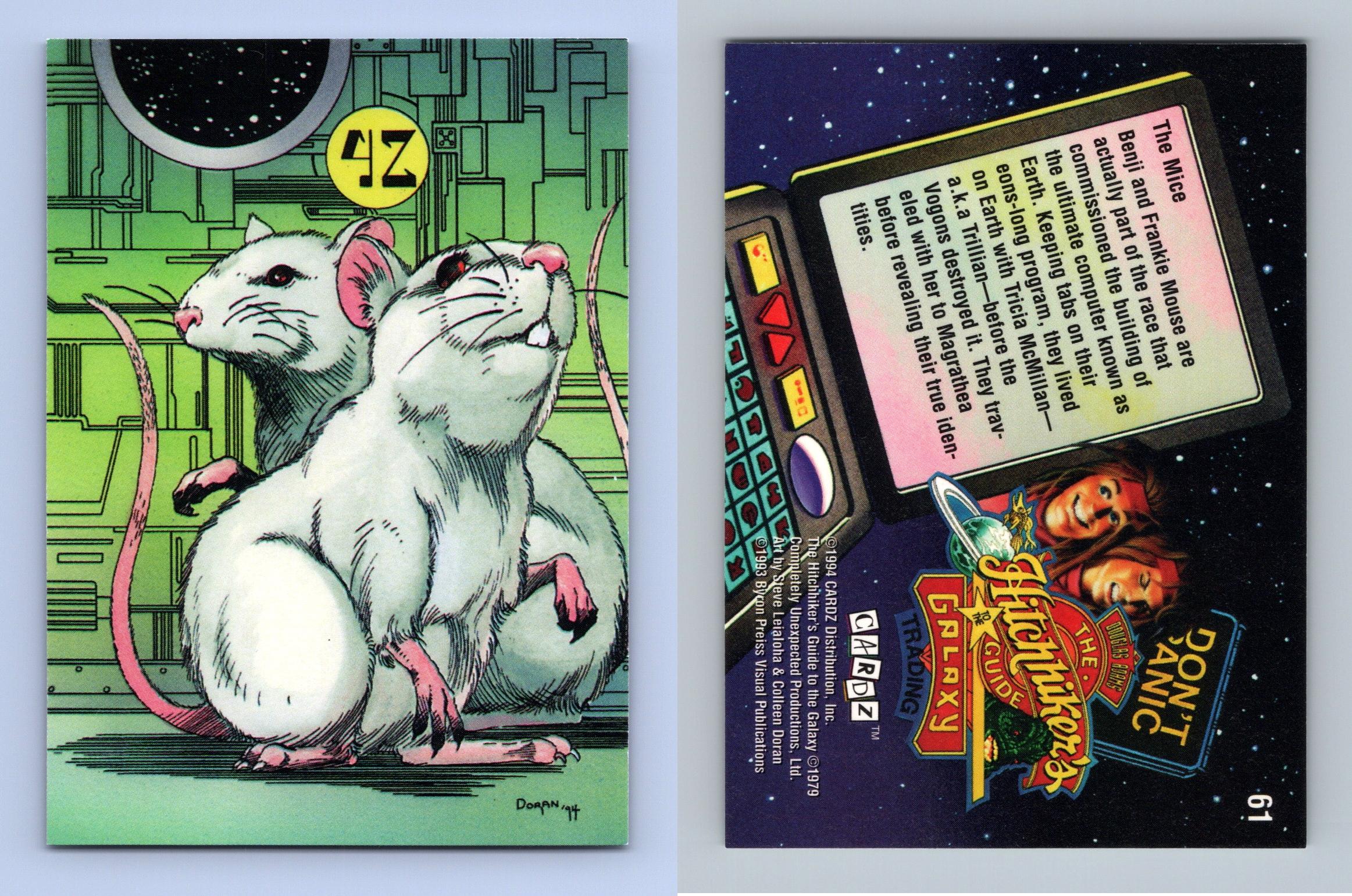 The Mice 61 The Hitchhikers Guide To The Galaxy 1994 Cardz Trading Card