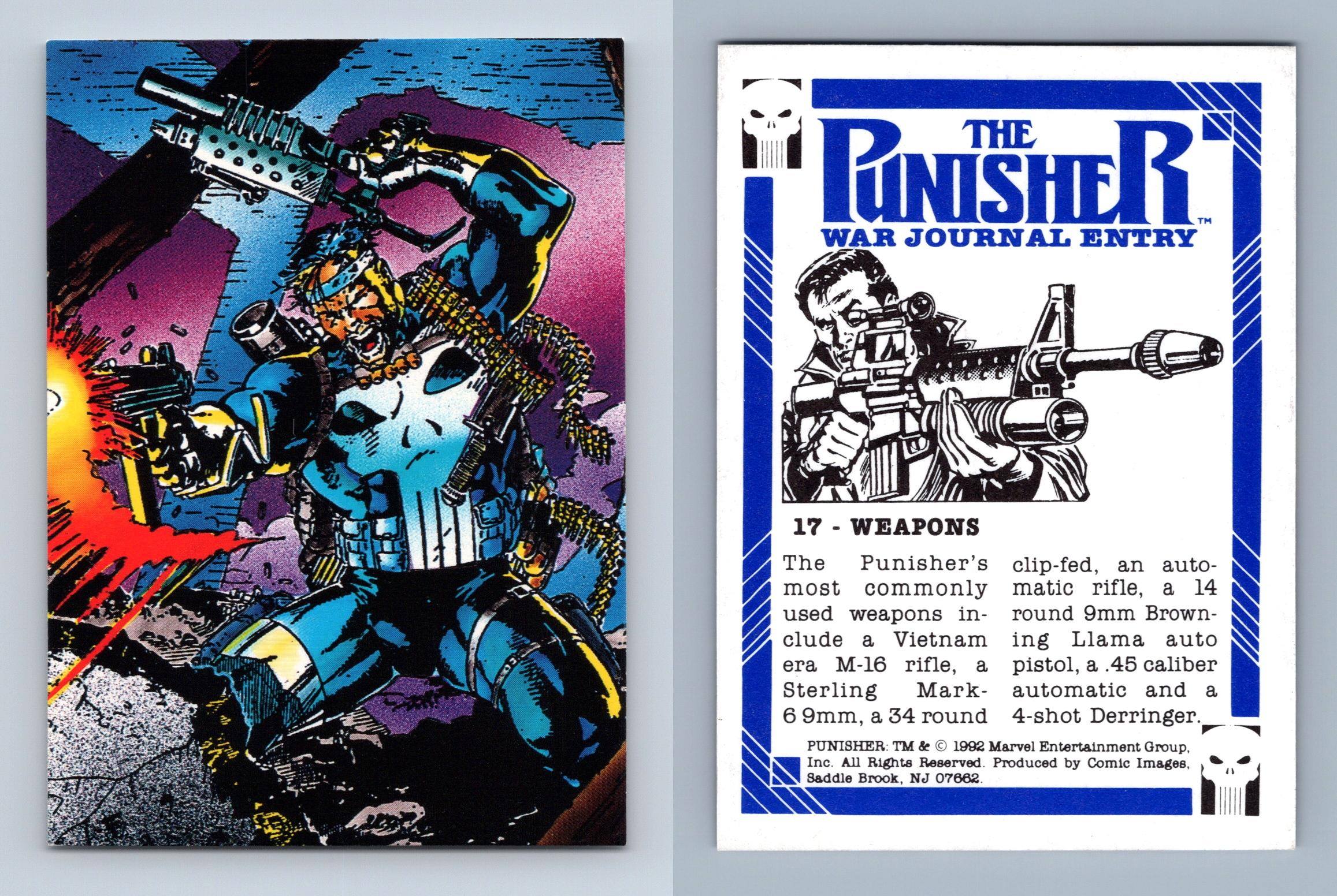 Weapons 17 The Punisher Guts Gunpowder 1992 Comic Images Trading Card