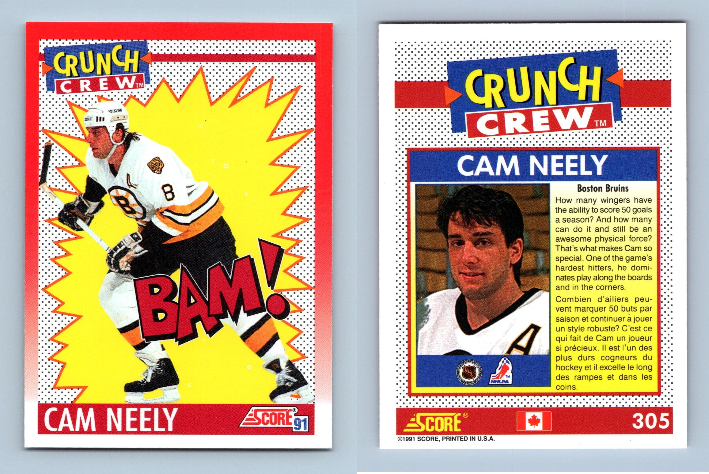 Cam Neely 305 Score 19912 Bilingual Crunch Crew NHL Hockey Card