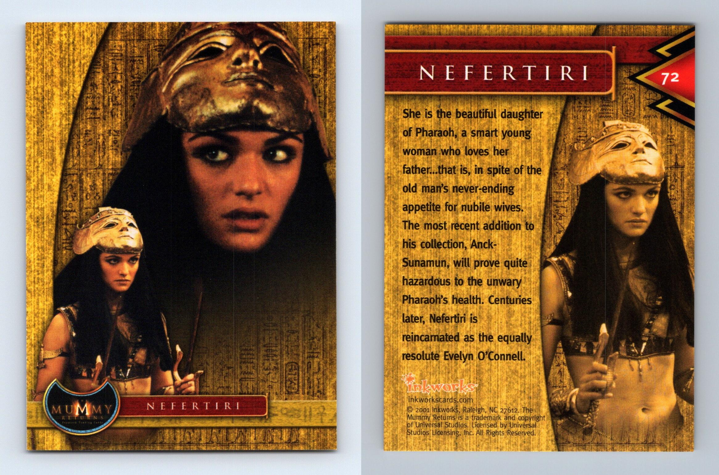 Nefertiri 72 The Mummy Returns 2001 Inkworks Trading Card