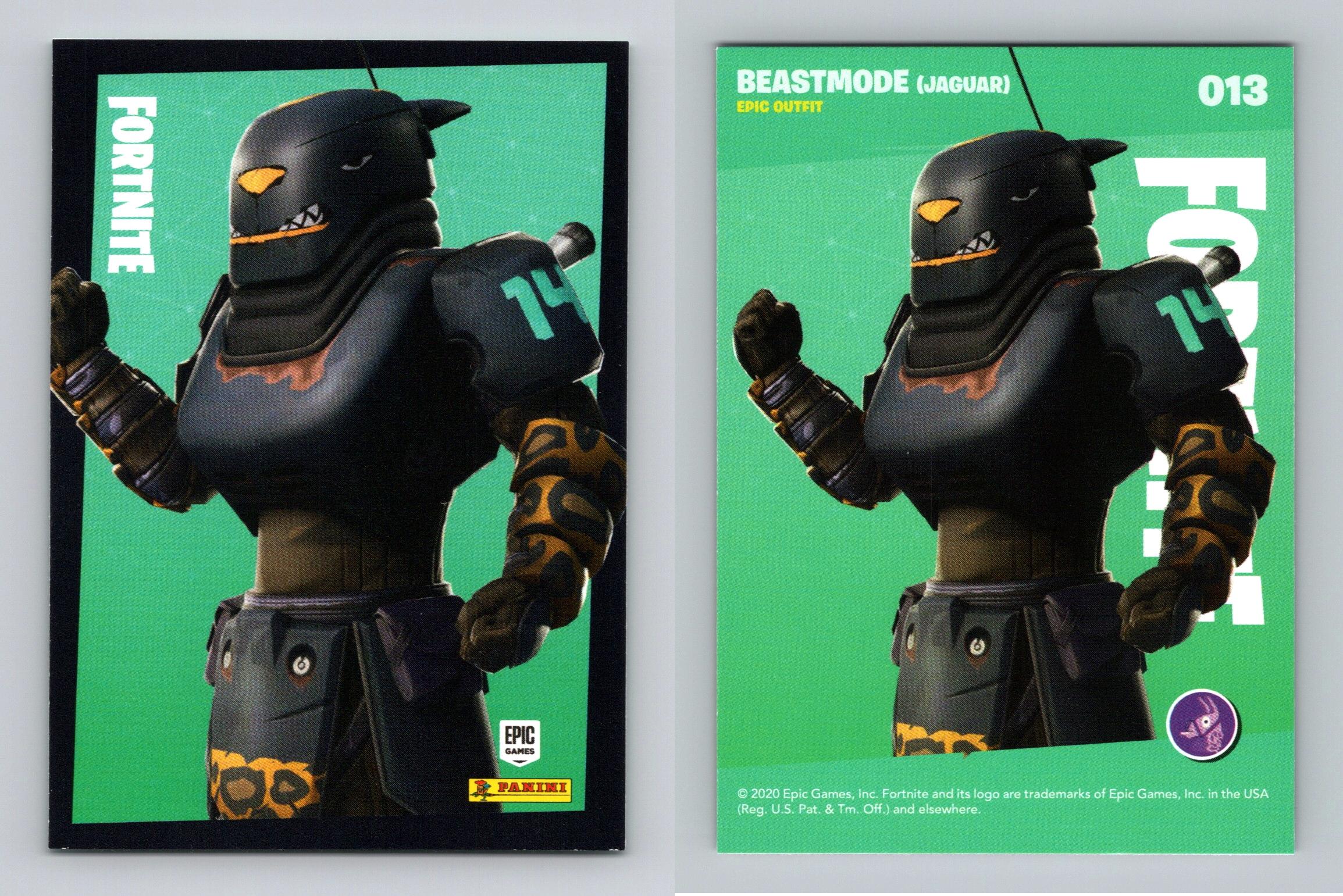 Beastmode Jaguar 13 Fortnite Reloaded 2020 Panini Epic Outfit