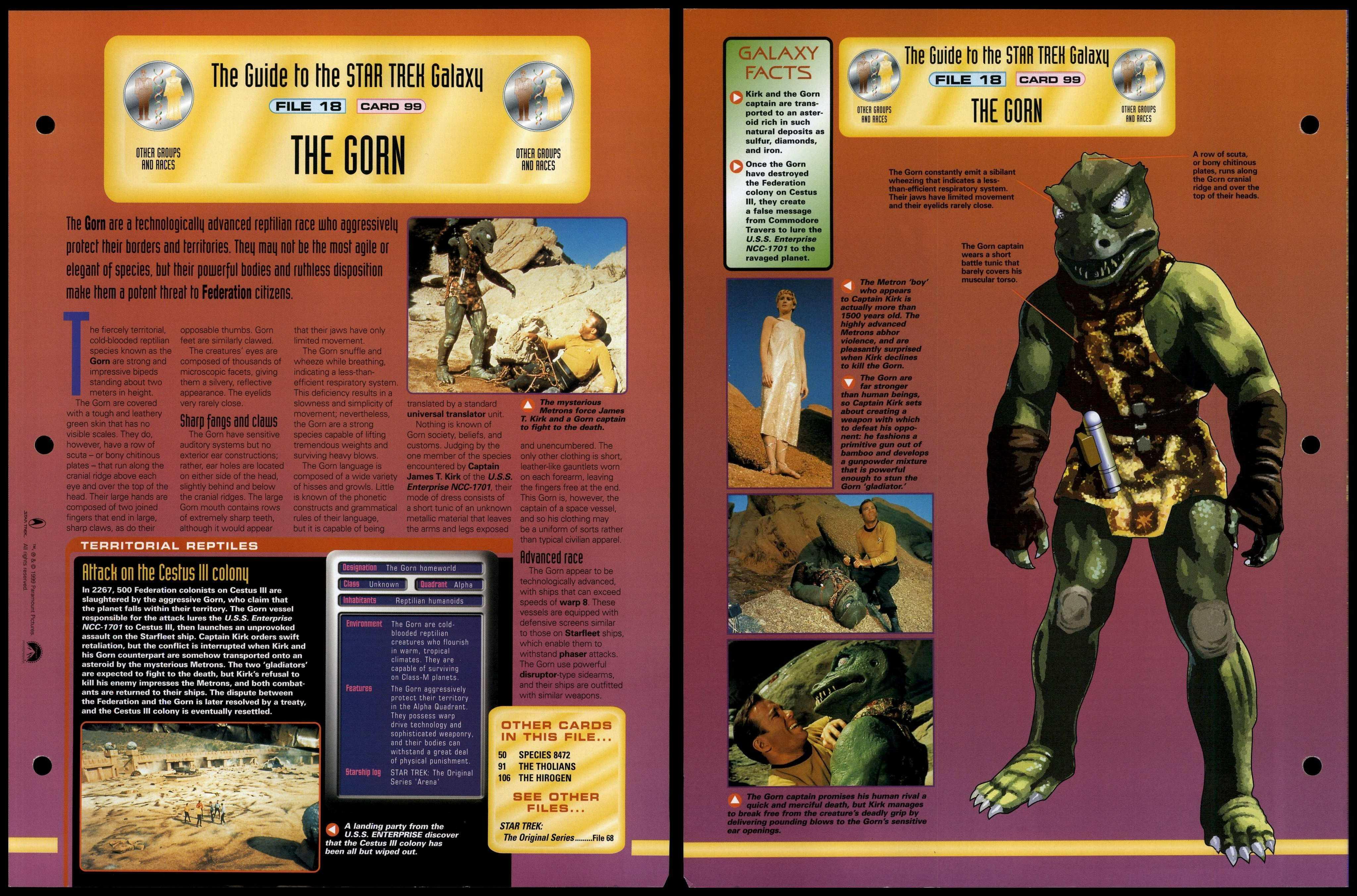 The Gorn - Other Groups & Races - Star Trek Fact File Page
