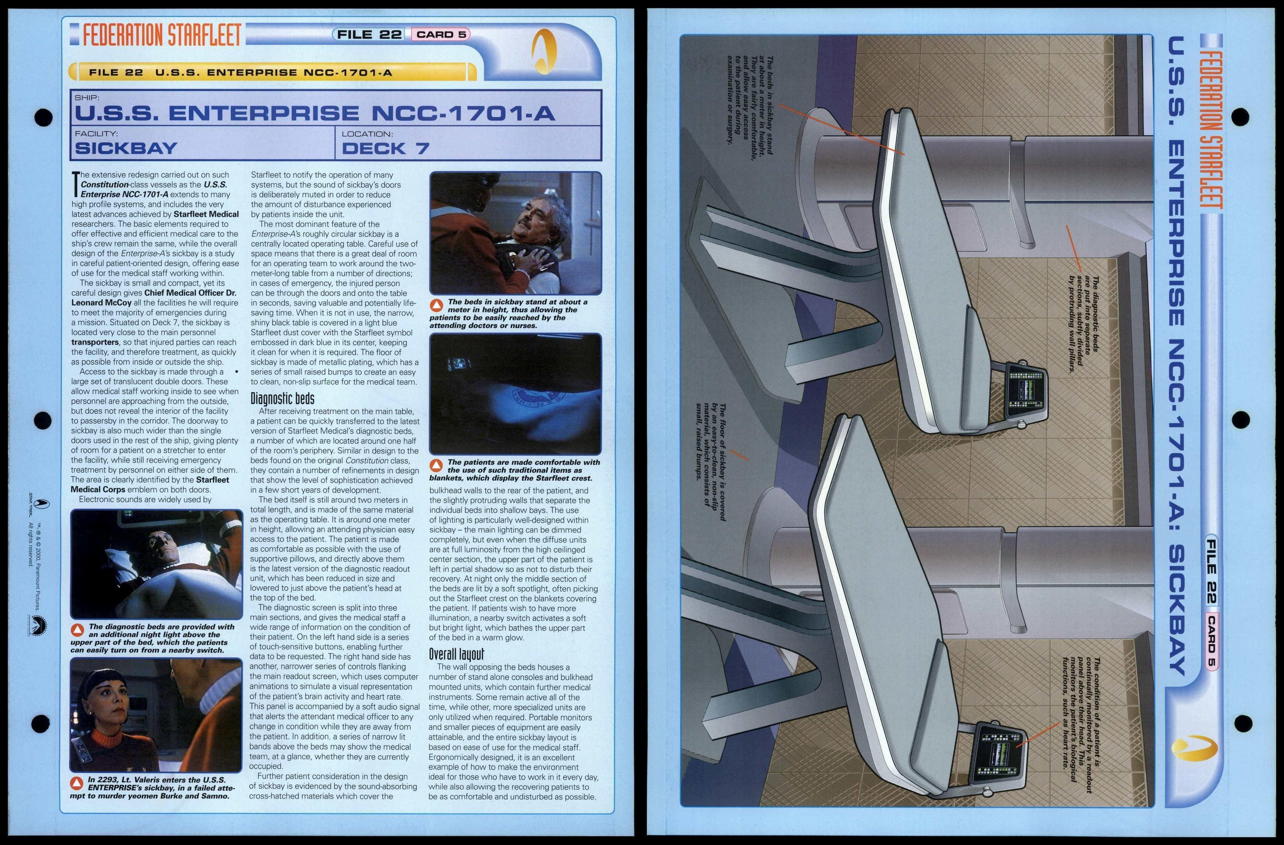 Sickbay USS Enterprise NCC 1701 A Star Trek Fact File Page