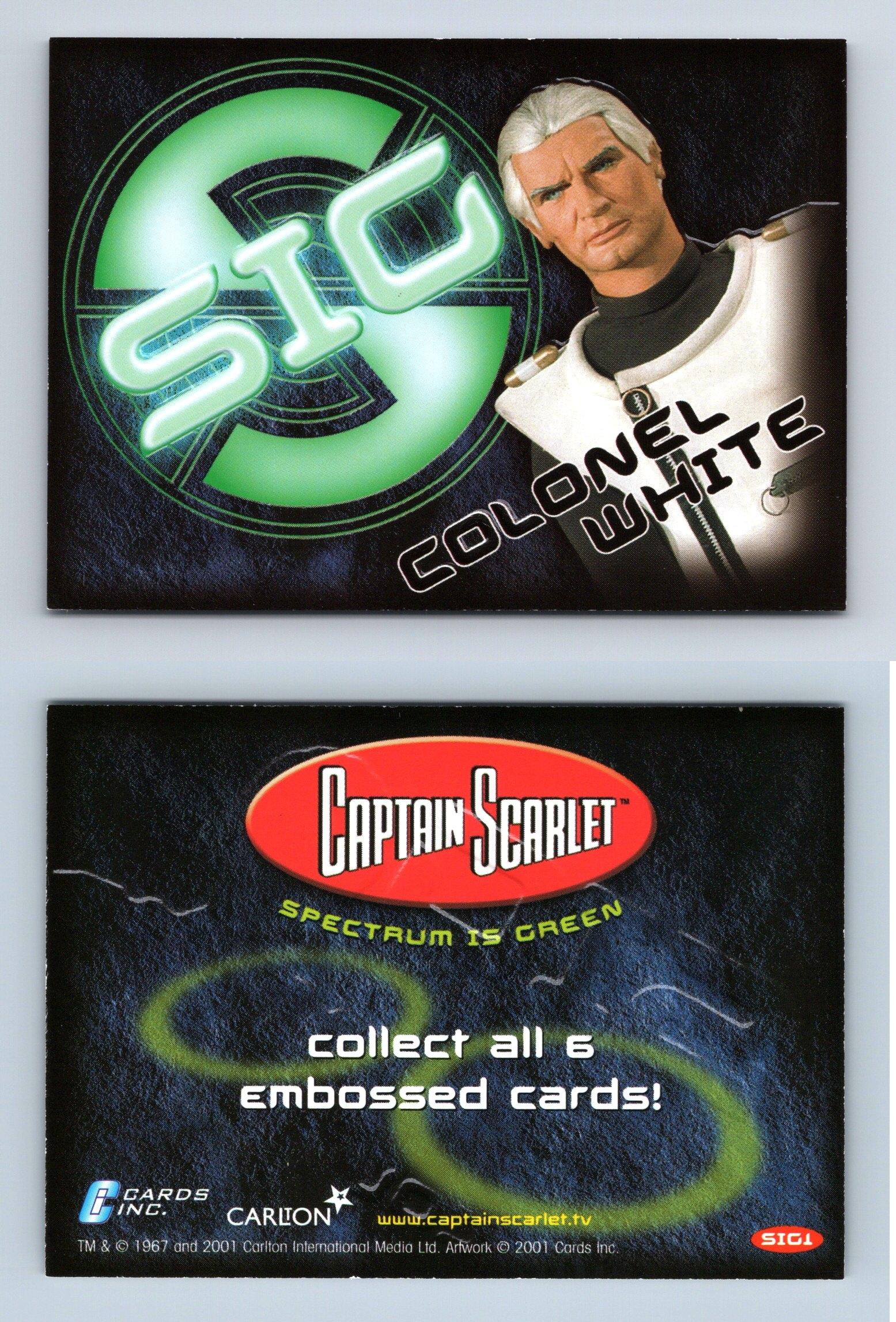 Captain Scarlet Full Six Card Embossed Chase Set from Cards Inc.