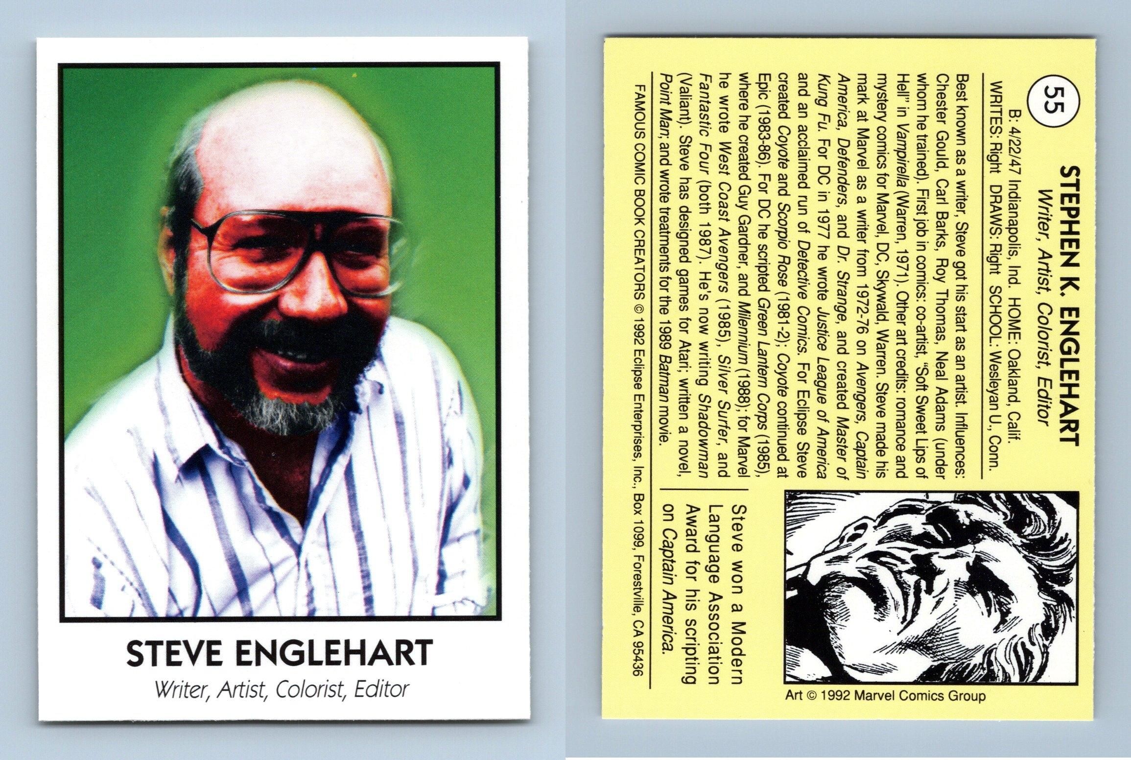 steve-englehart-55-famous-comic-book-creators-1992-eclipse-trading-card