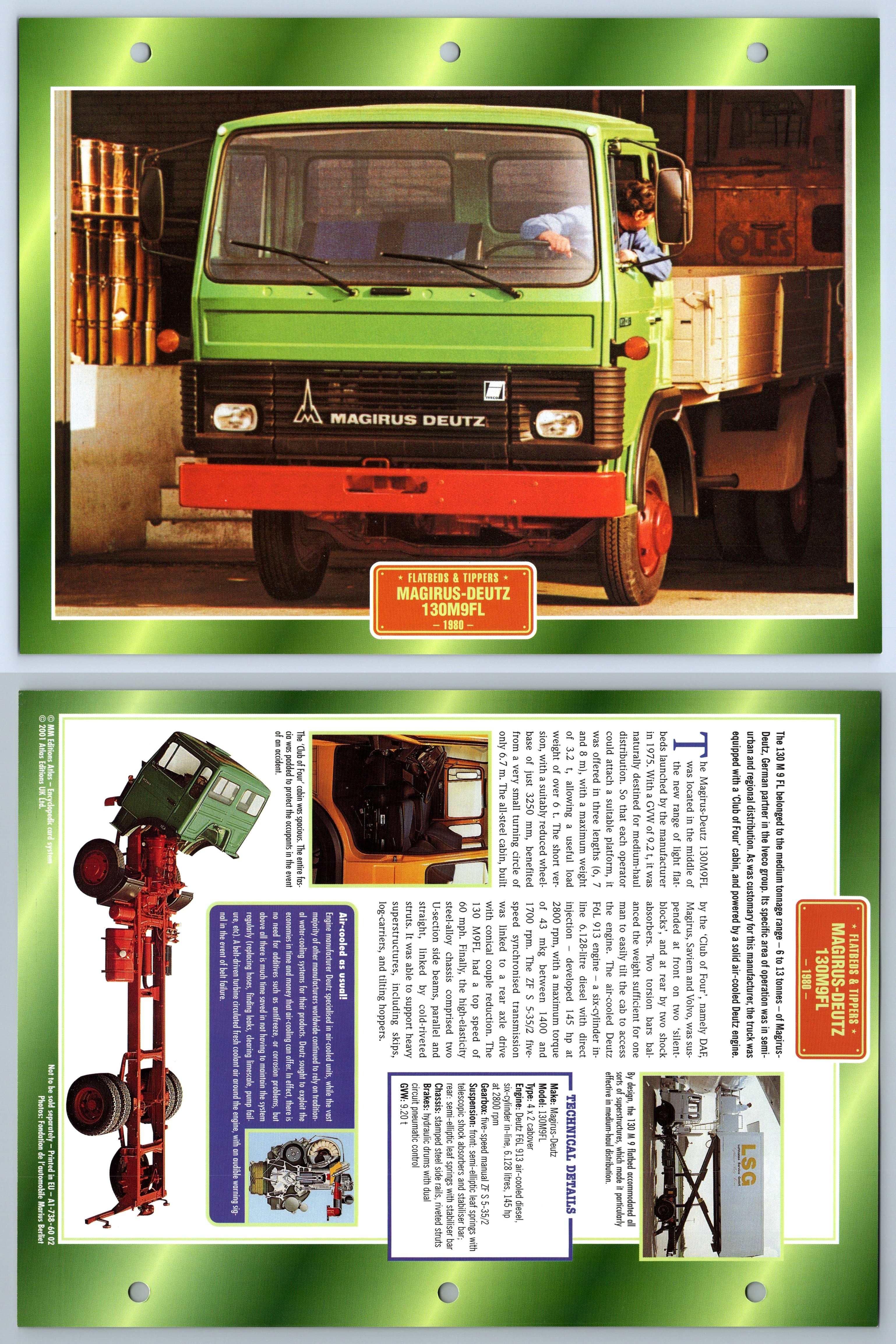 1980 Flatbeds & Tippers Atlas Trucks Maxi Card Magirus-Deutz 130M9FL 