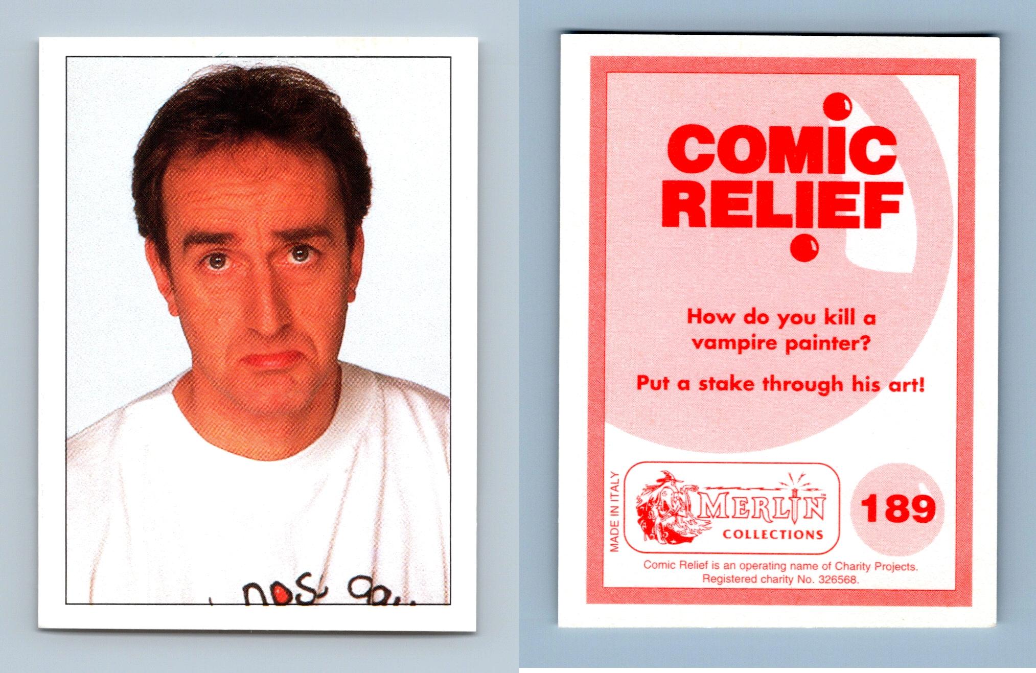 Comic Relief #190 Merlin 1995 Angus Deayton Happy Face Sticker C845 