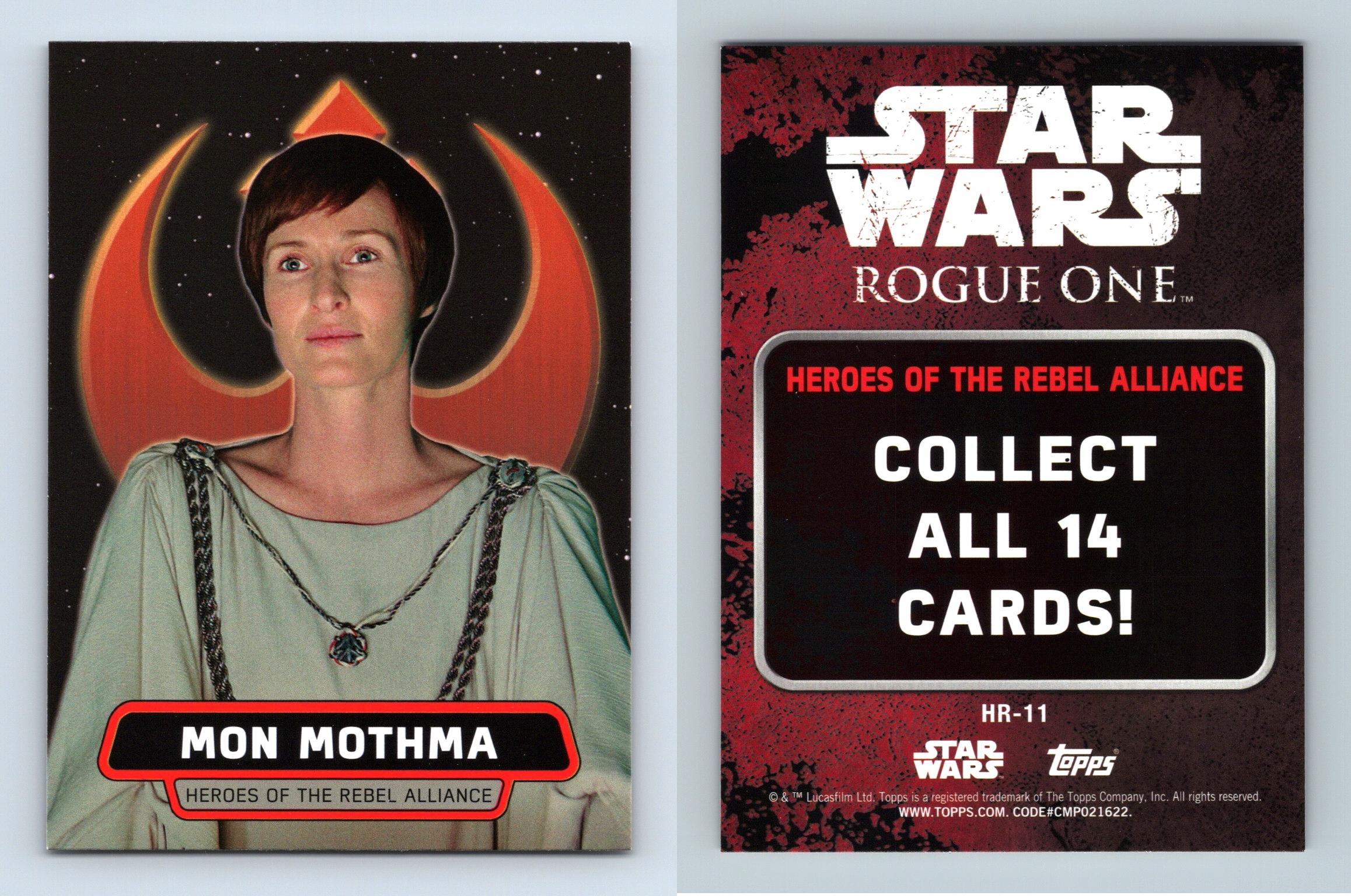 1 x playing card Star Wars Mon Mothma Rebel Alliance 4C HV 