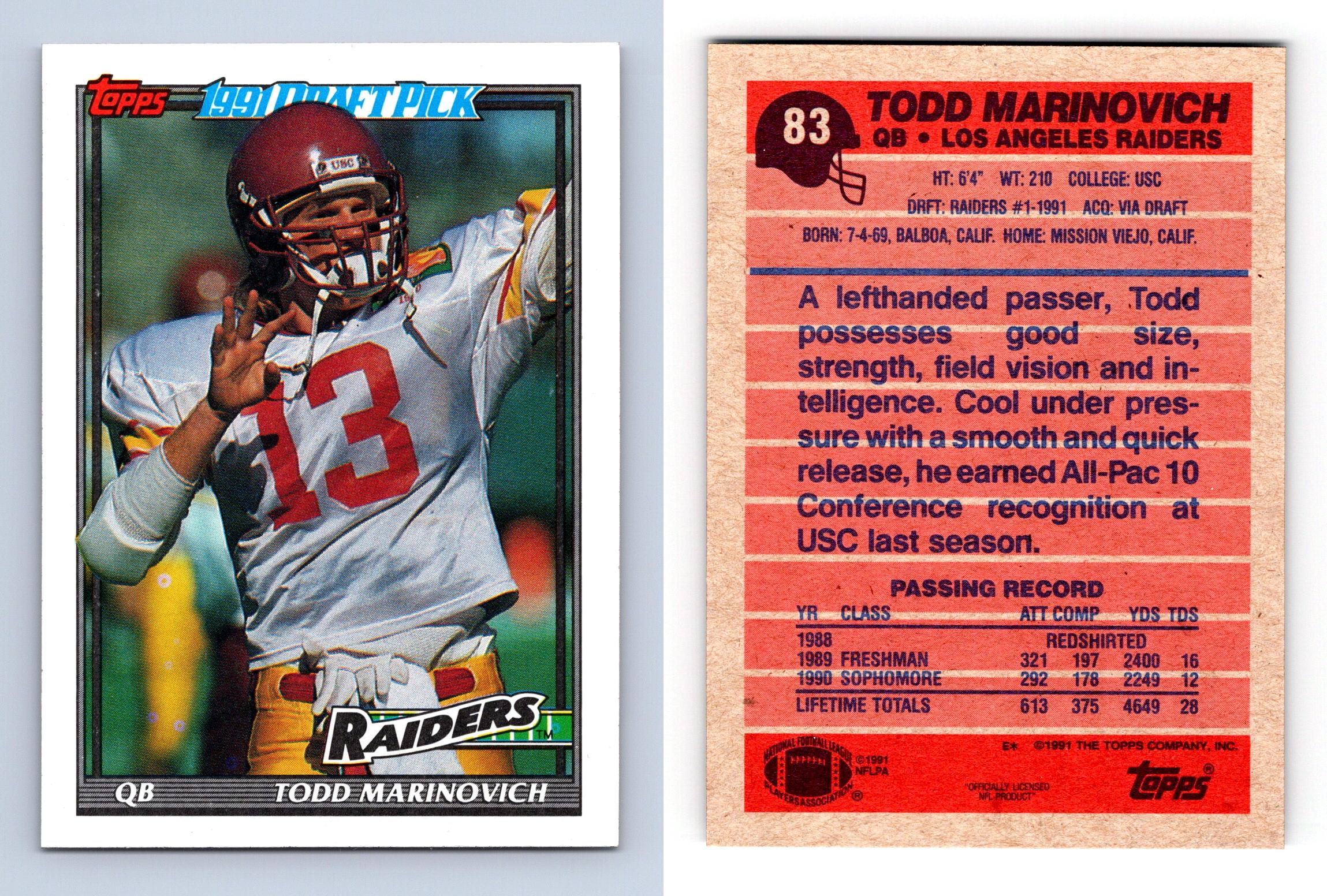 Todd Marinovich - Trading/Sports Card Signed