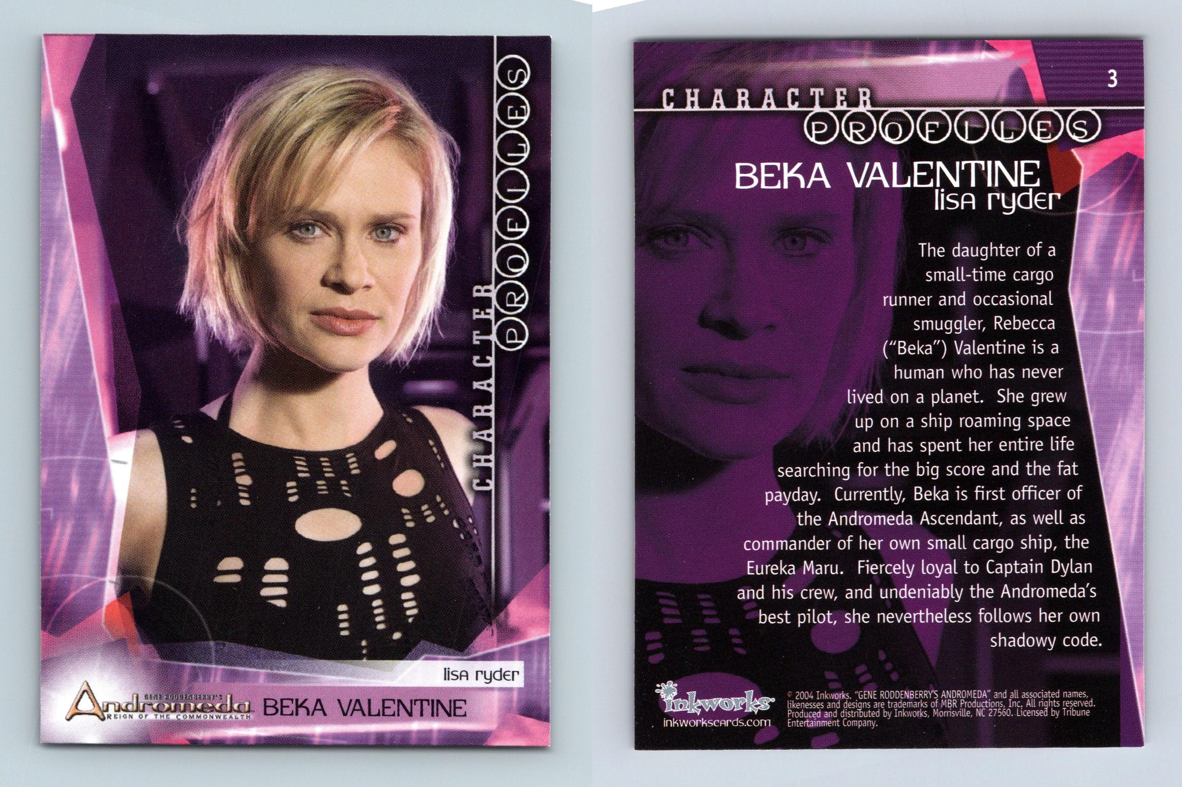 Beka Valentine 3 Andromeda Reign Commonwealth 2004 Inkworks Trading Card