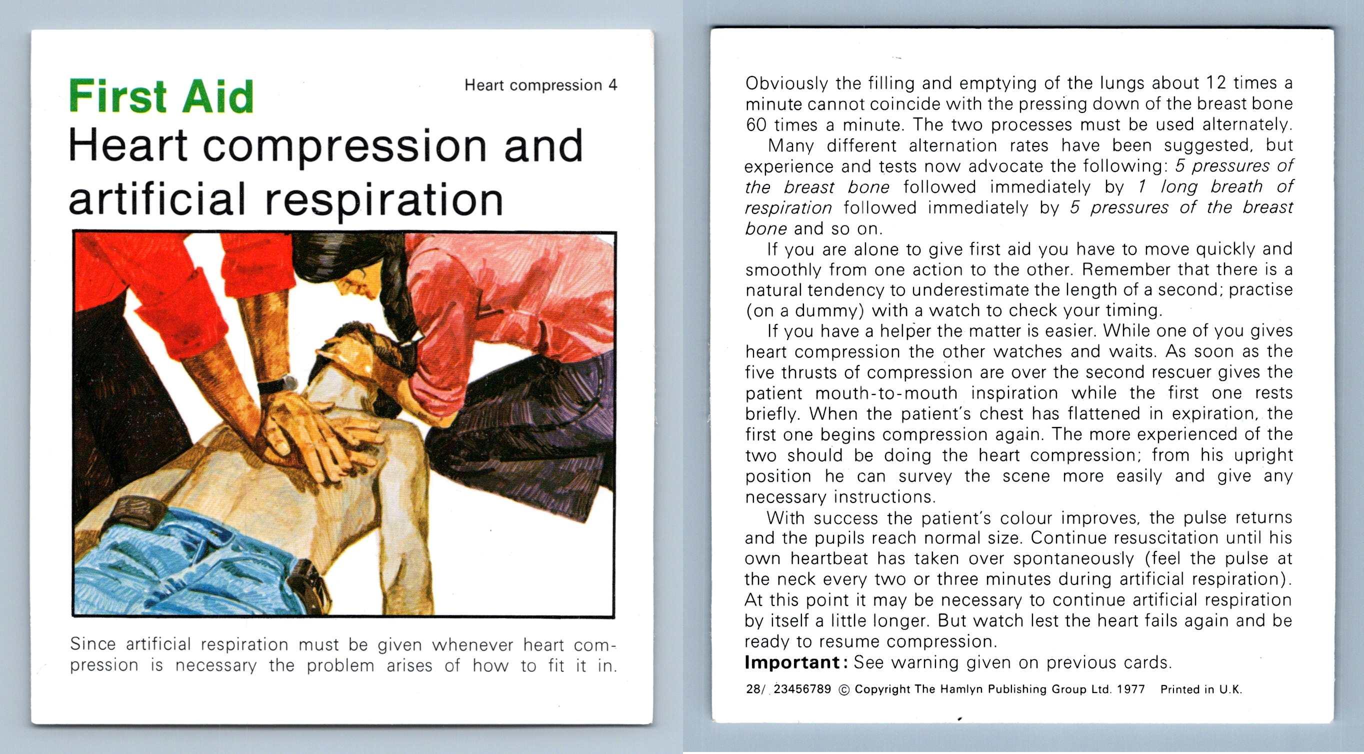 Heart Compress & Artificial Respiration First Aid Home Medical Guide