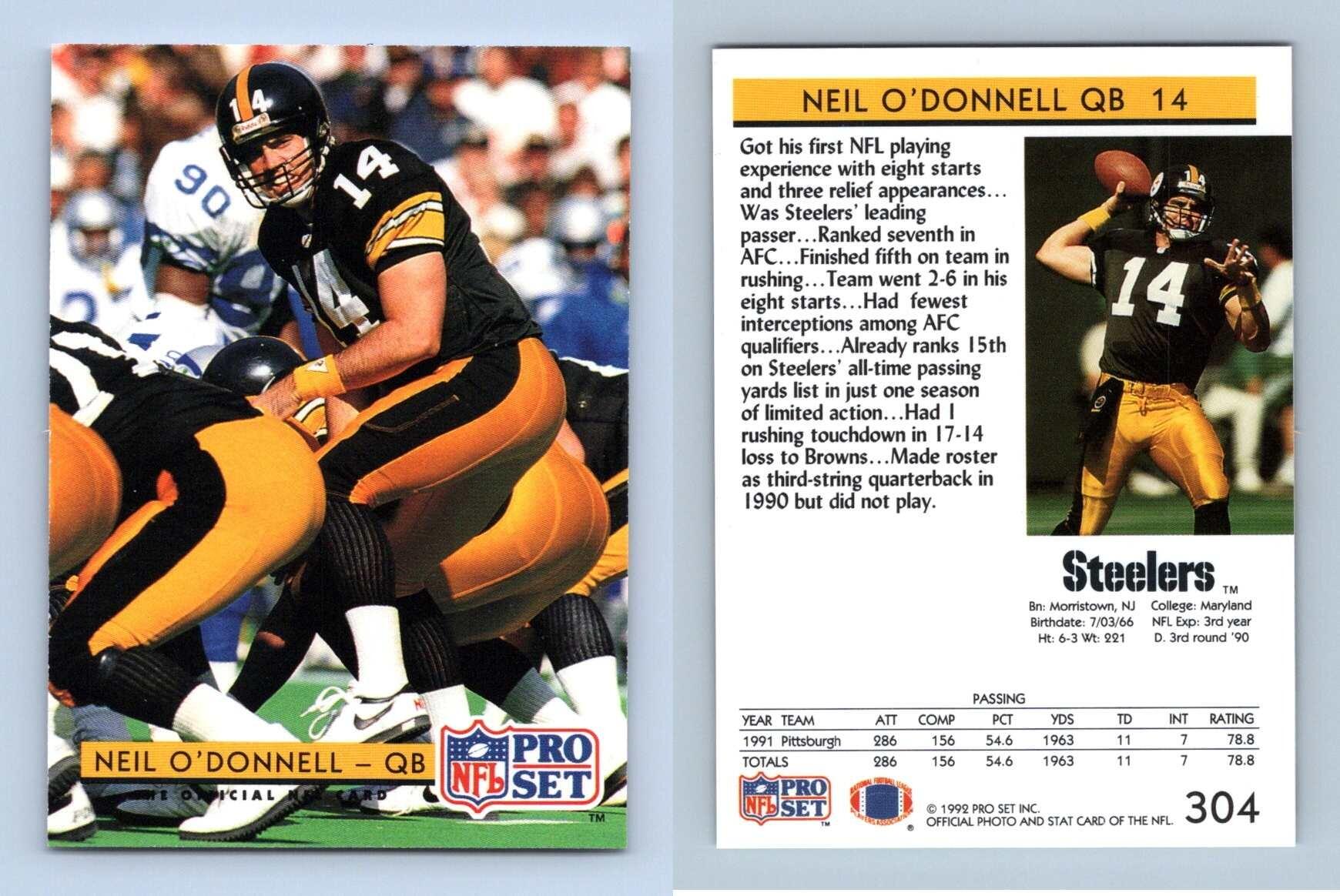 Neil O Donnell Nfl Pro Set Series Trading Card