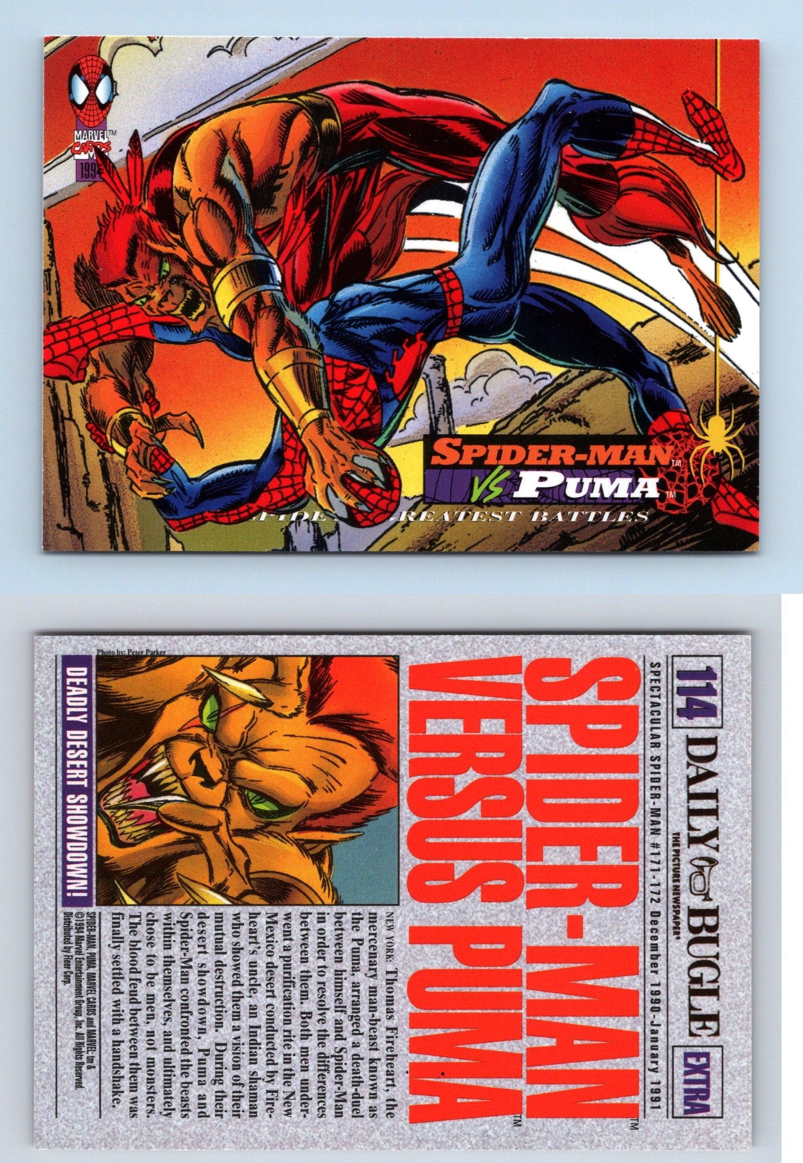 Versus The Amazing Spider-Man 1994 Fleer Trading Card