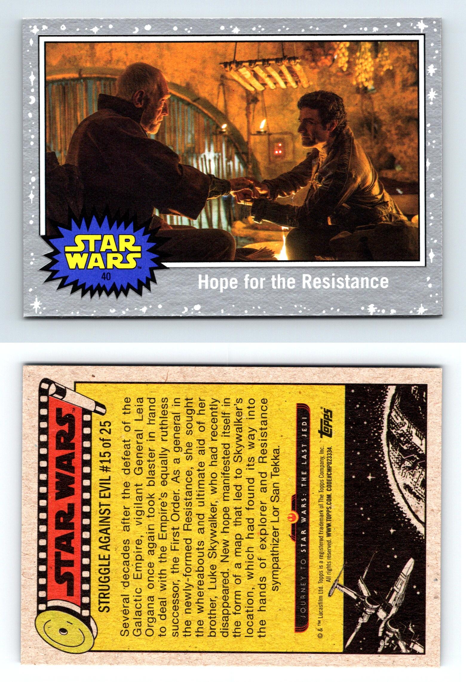Star Wars The Last Jedi Black Base Card #9 Luminara and Barriss 