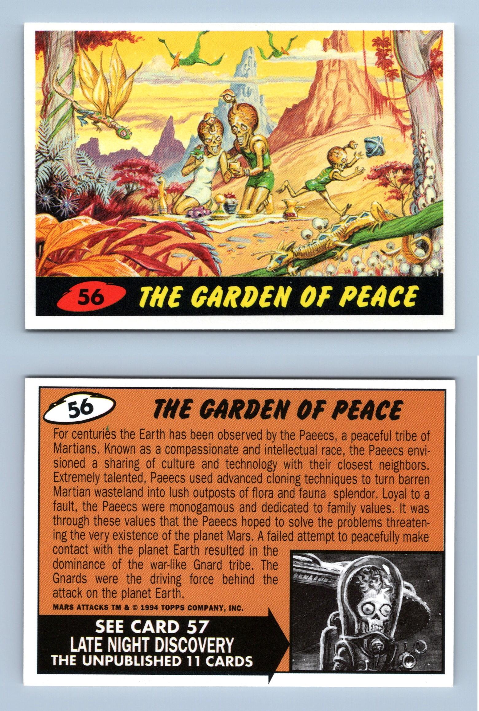 The Garden Of Peace 56 Mars Attacks 1994 Topps Trading Card