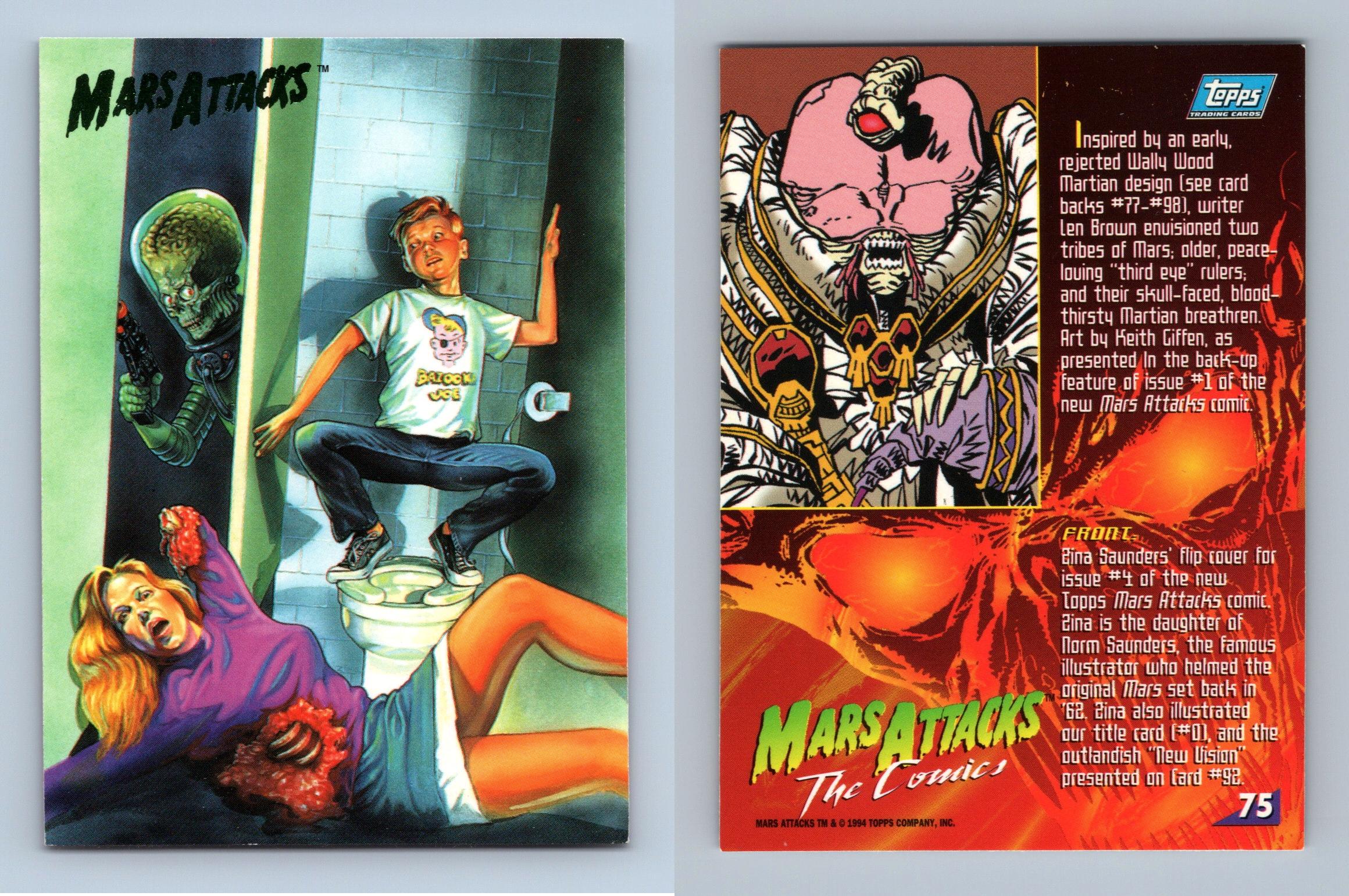 Mars Attacks 75 Topps 1994 The Comics Trading Card