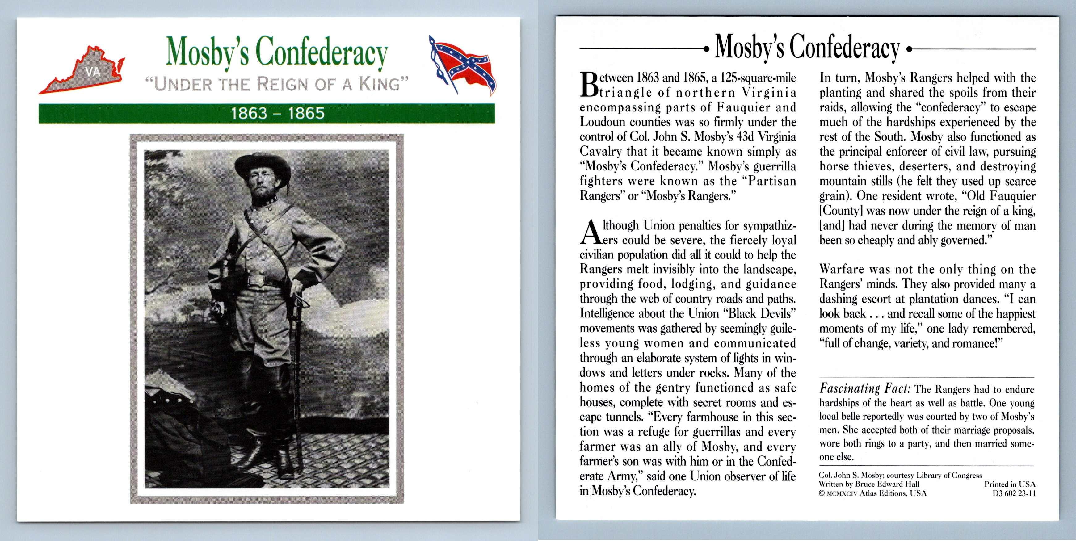 Under The Reign Of A King Mosby's Confederacy Spies Atlas Ed