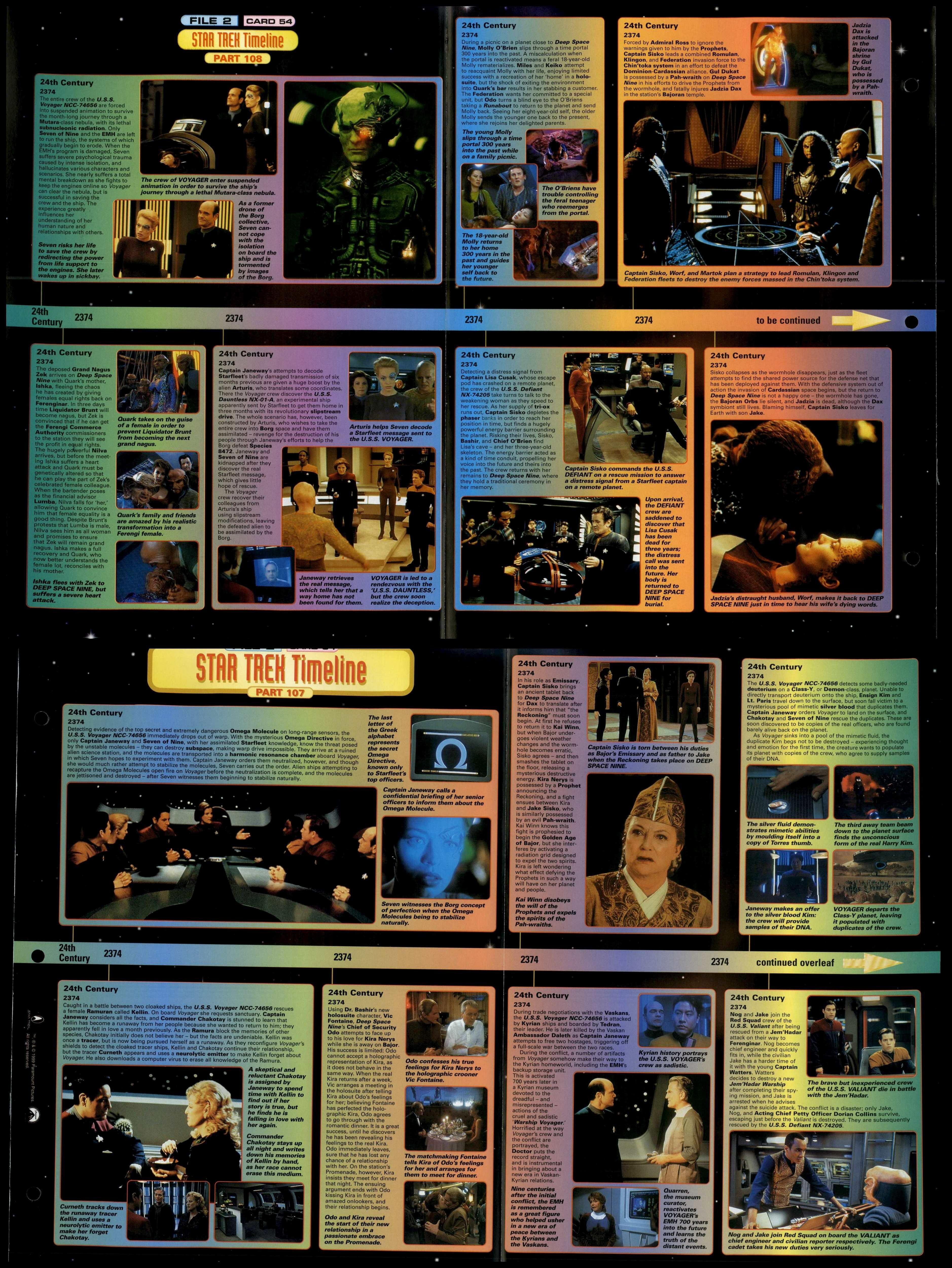 Star Trek Timeline Part 107108 Star Trek Fact File FoldOut