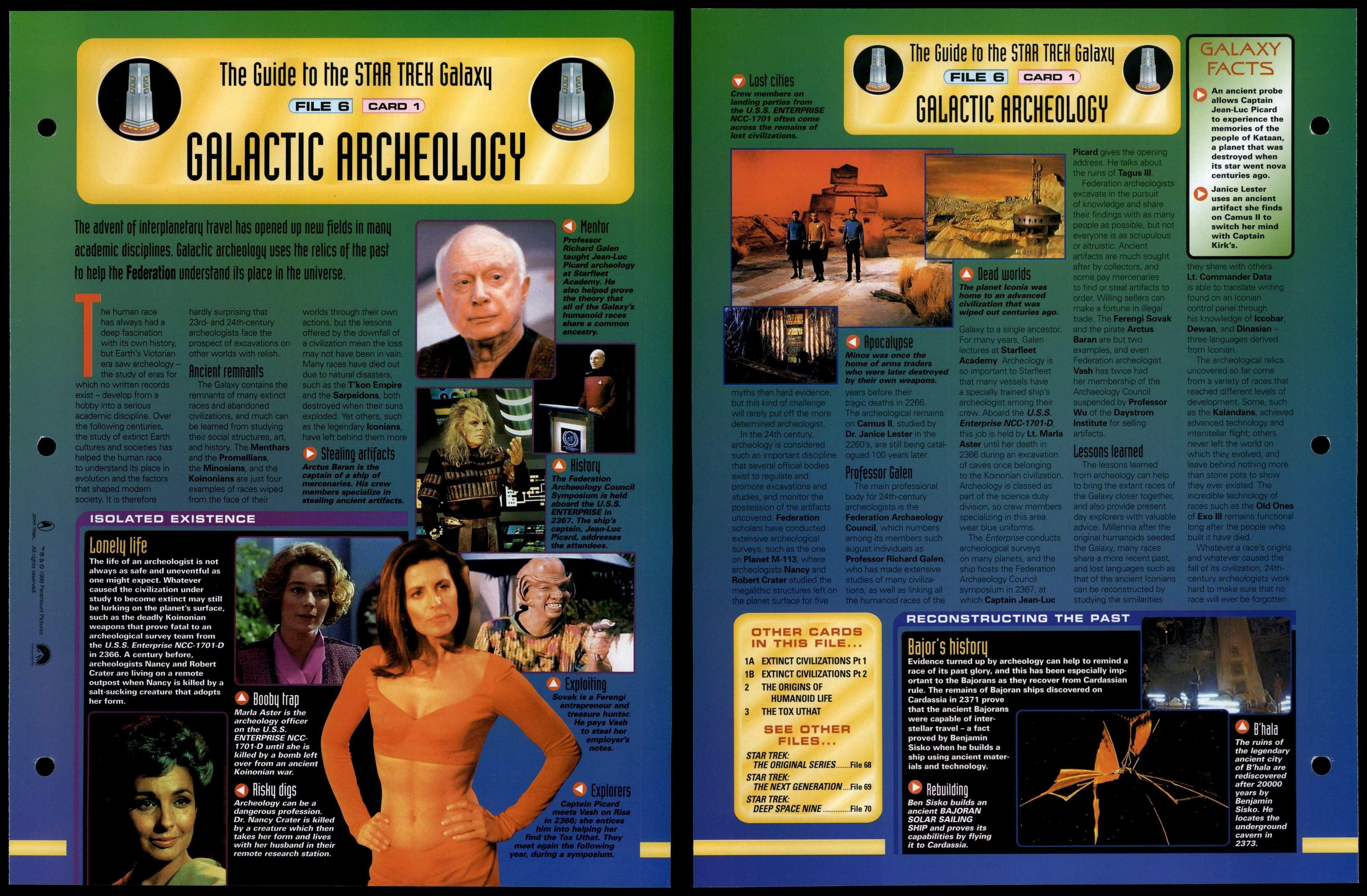 Galactic Archeology Star Trek Fact File Page