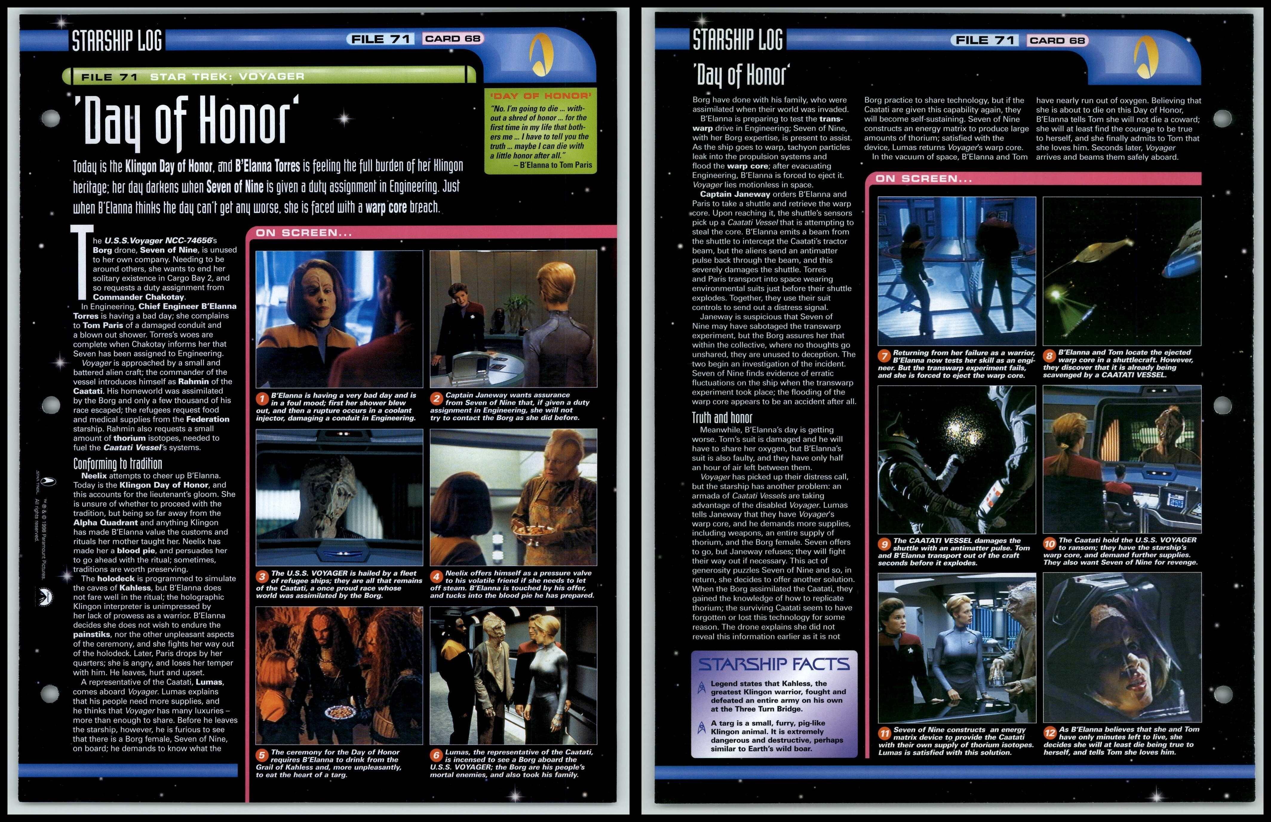 Day Of Honor Voyager Star Trek Fact File Page