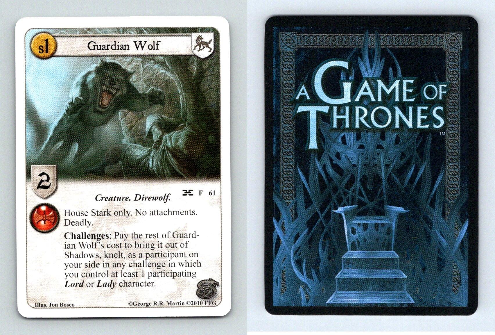 the Isle of Ravens A Game of Thrones LCG 1x Guardian Wolf #061 