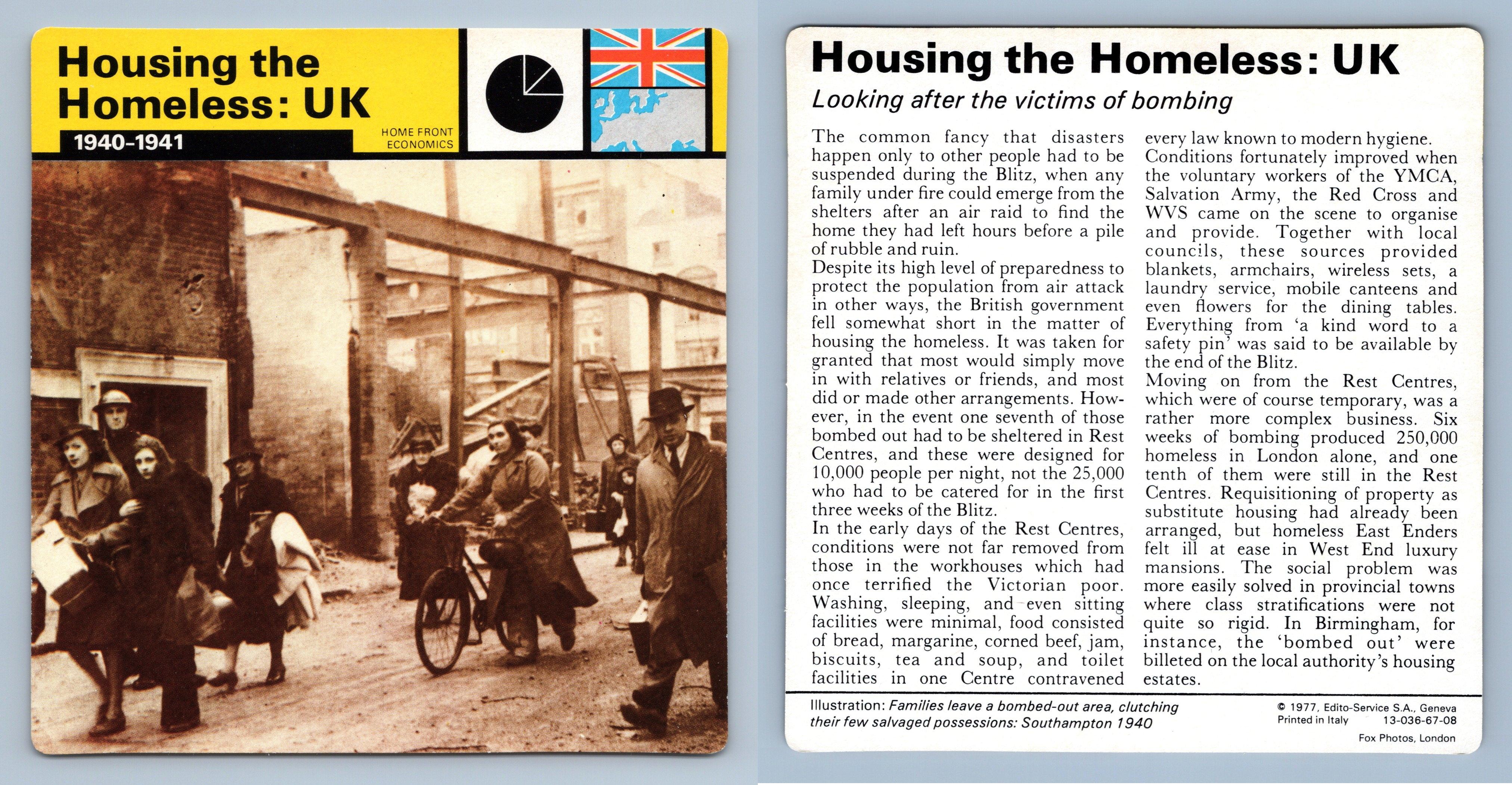 Housing Homeless UK 194041 Home Front WW2 EditoService SA