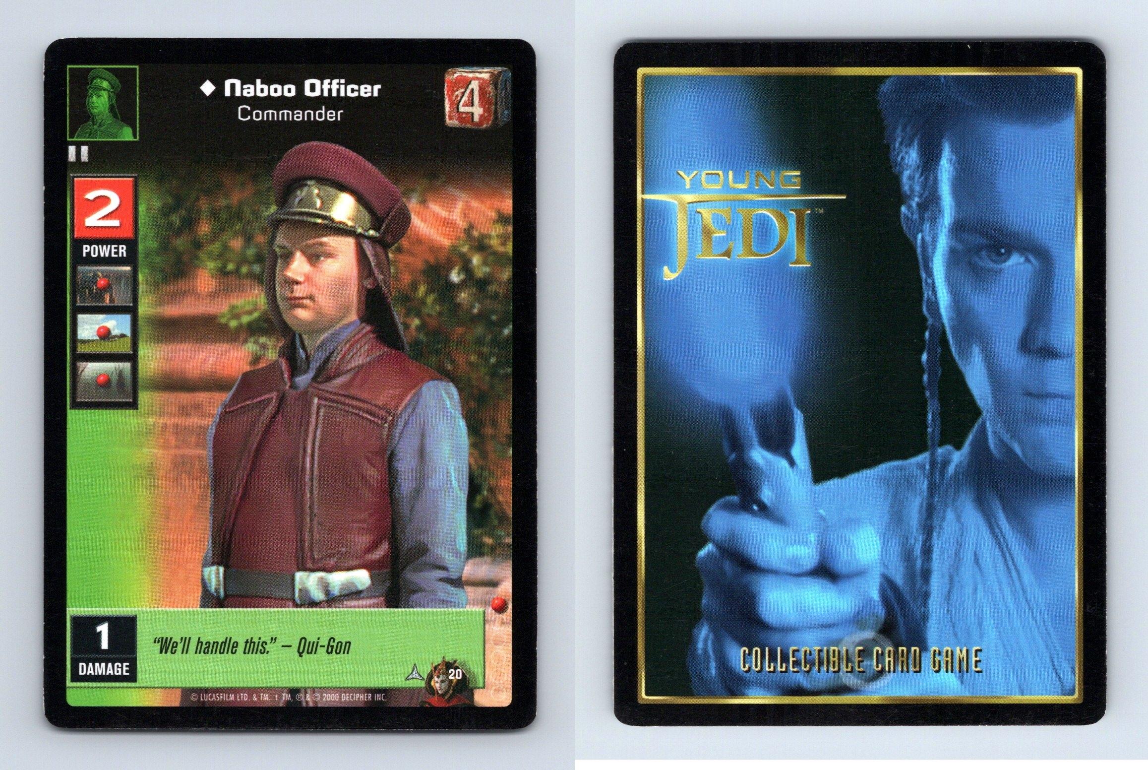 Naboo Officer 20 Young Jedi Battle Of Naboo 2000 LS Common CCG Card