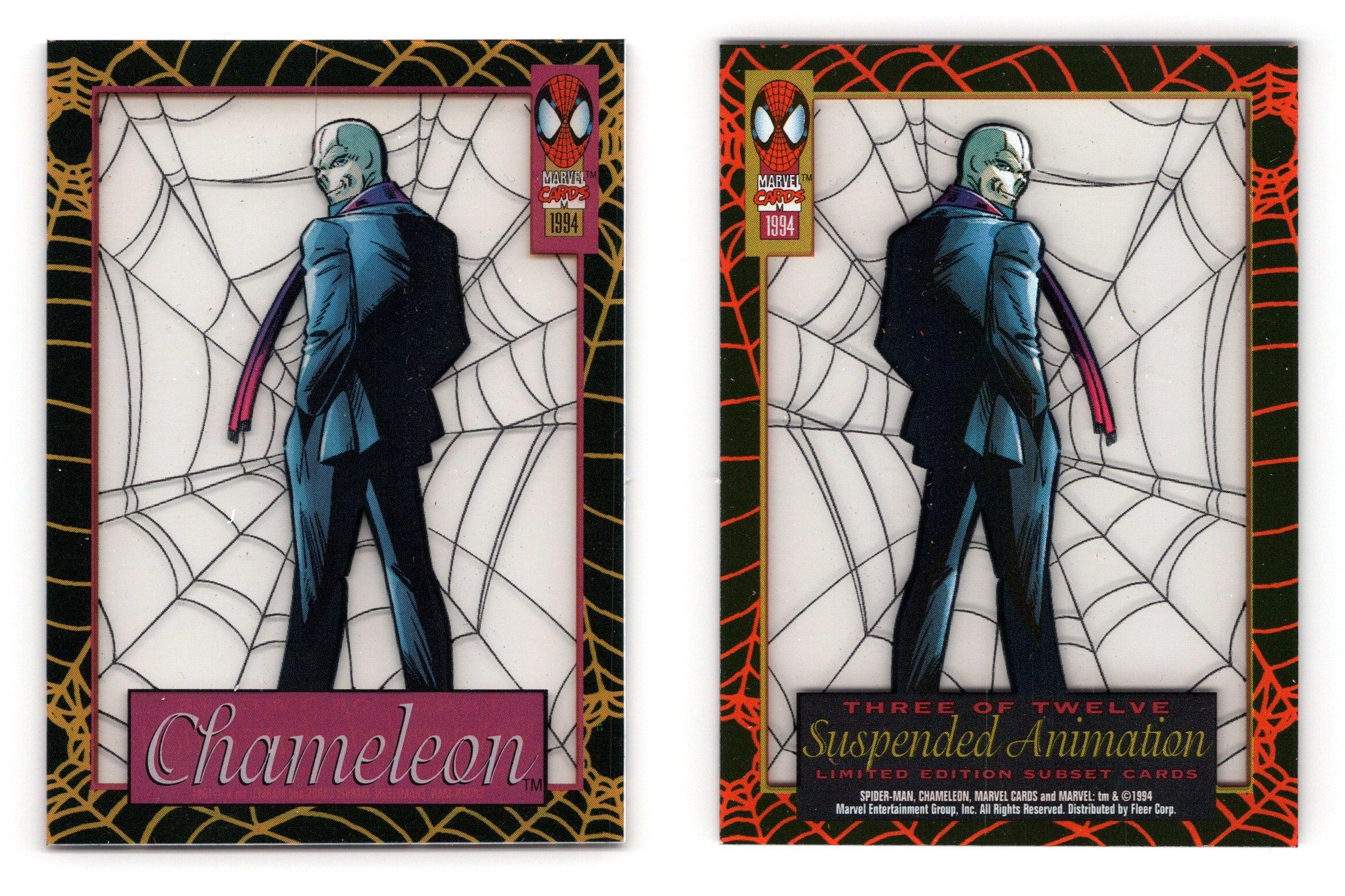 Chameleon #3 The Amazing Spider-Man 1994 Fleer Suspended Animation Trading  Card