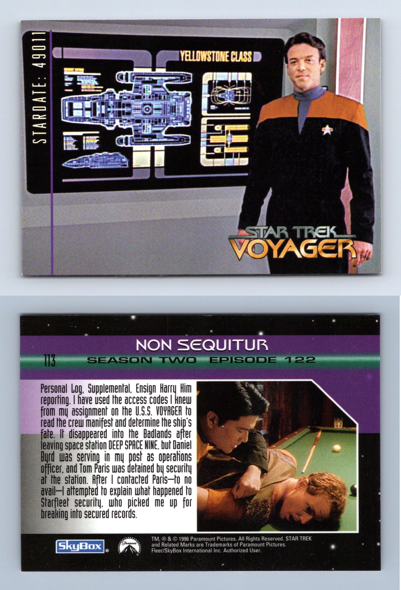 Non Sequitur 113 Star Trek Voyager Season 2 Skybox 1997 Trading Card