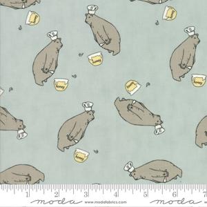 Moda Fabric - Darling Little Dickens - Puddle Honey Bear
