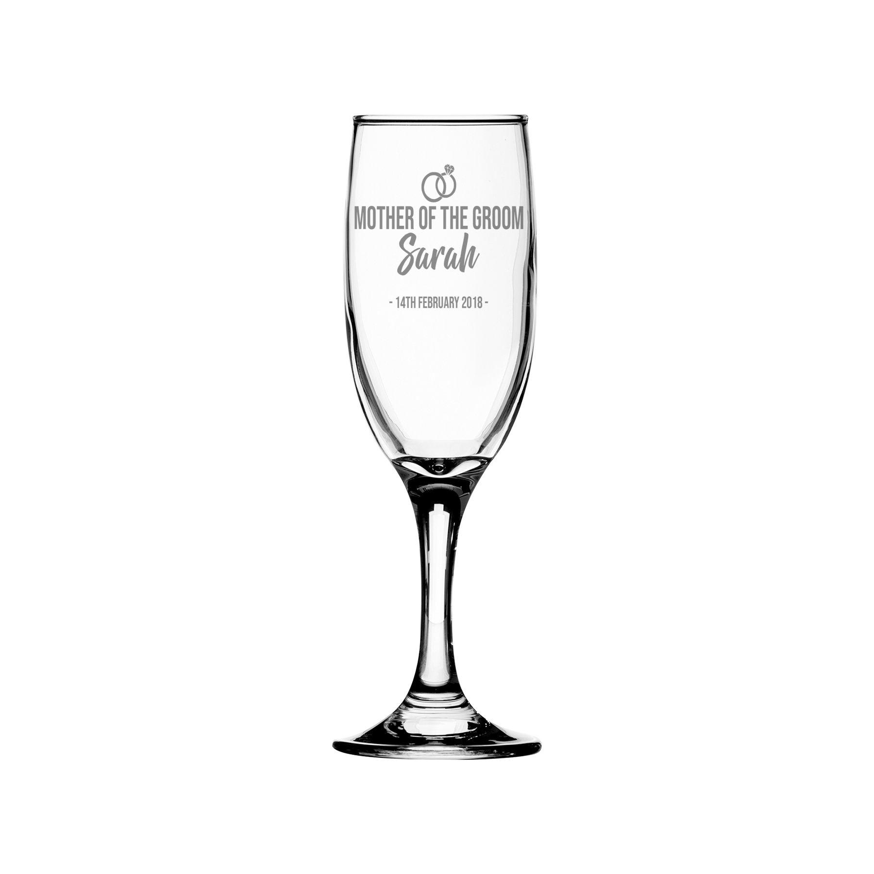 mother of the groom champagne flute