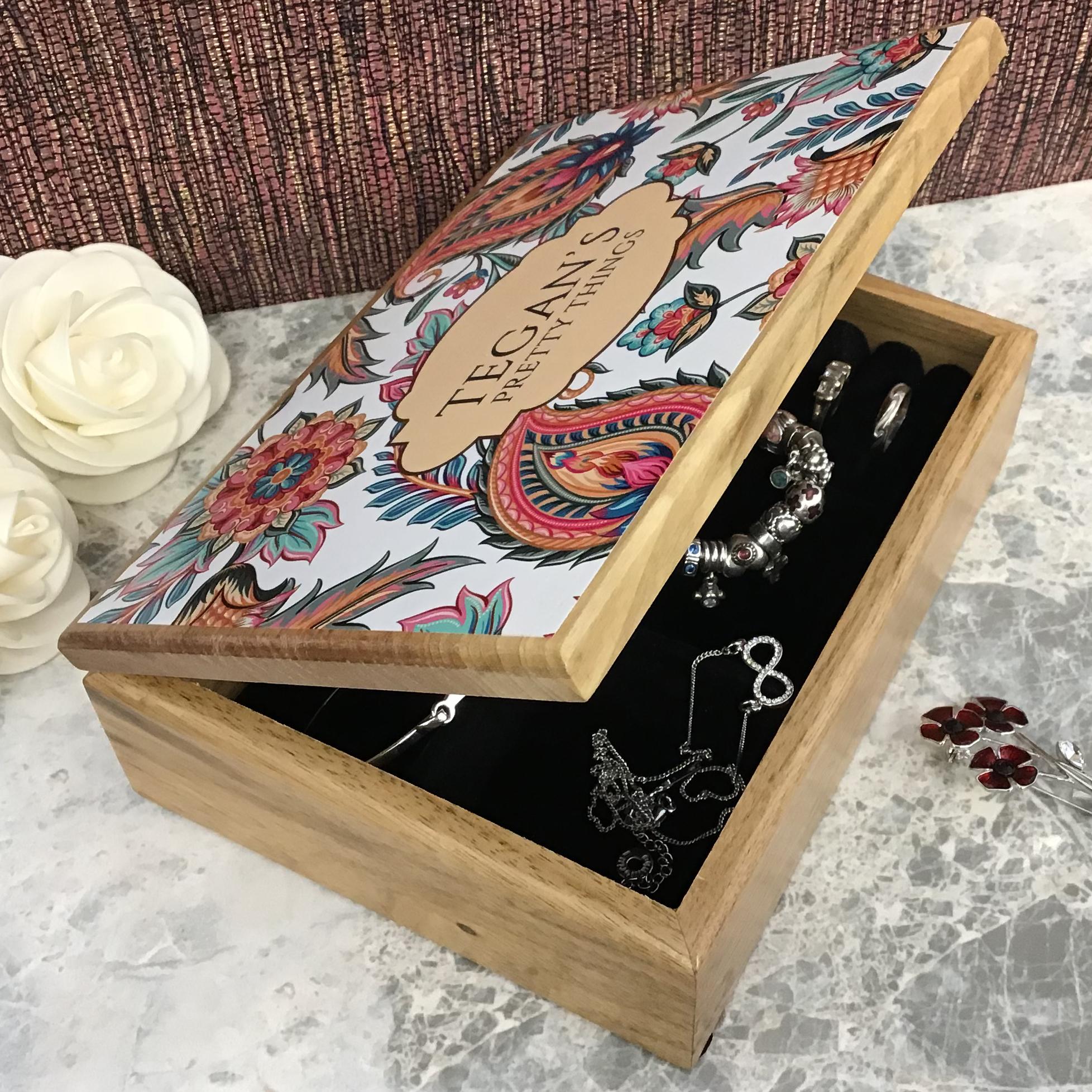 Personalised Oak Jewellery Box Gift